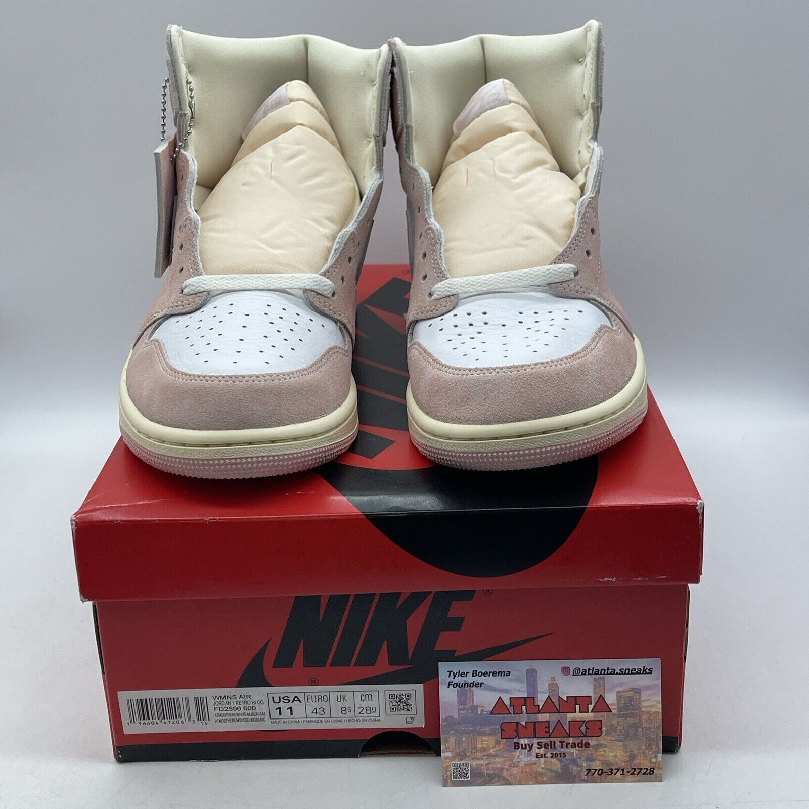 Size 11W - Air Jordan 1 Retro OG High Washed Pink Suede (FD2596-600)