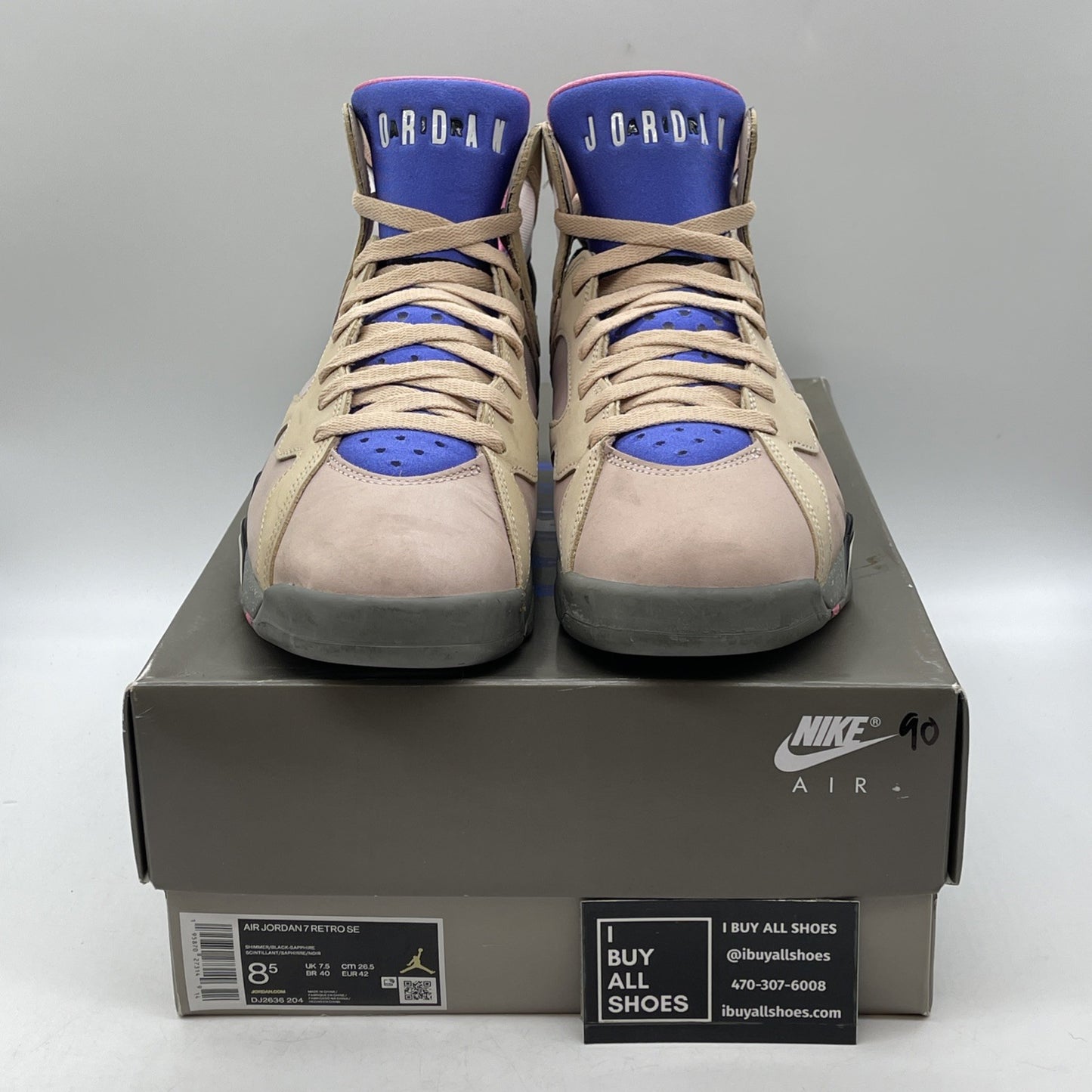 Size 8.5 - Air Jordan 7 Retro SE Sapphire Pink Purple Suede (DJ2636-204)