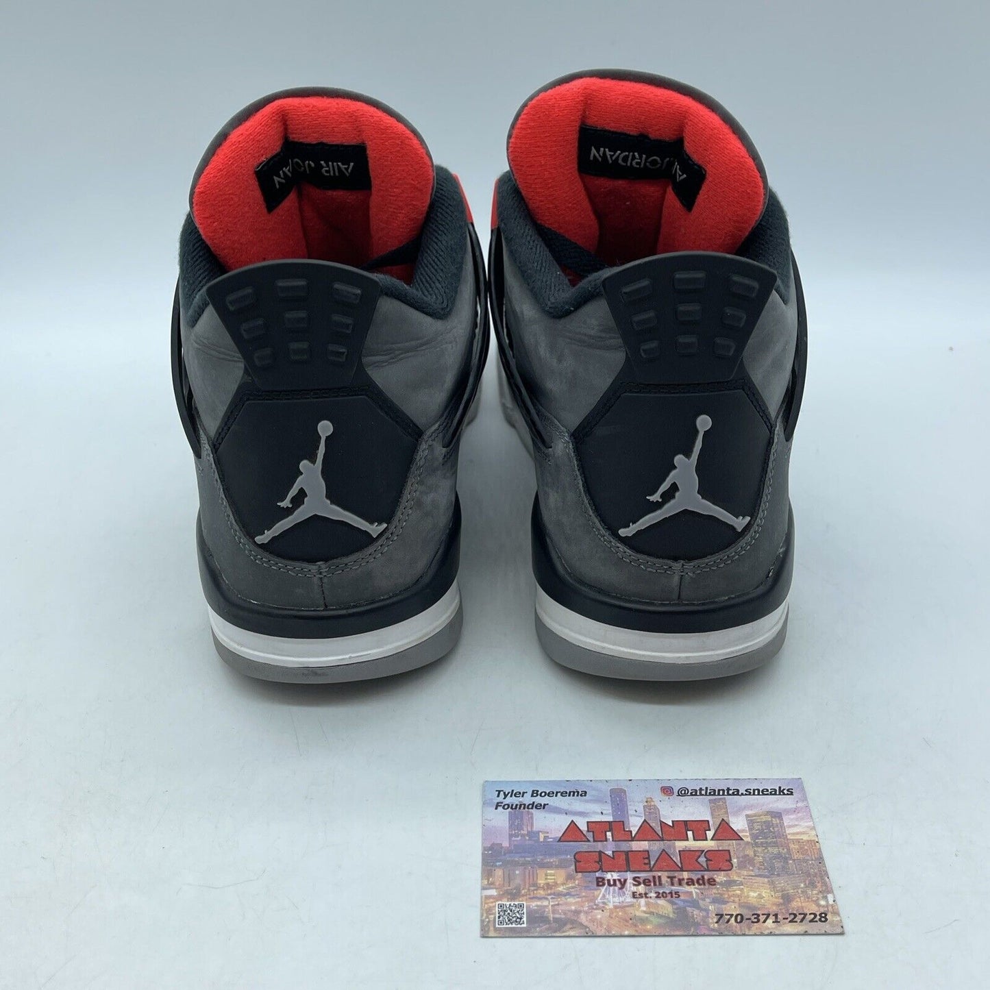 Size 8 - Jordan 4 Retro Mid Infrared Black Pink Grey Leather (DH6927-061)