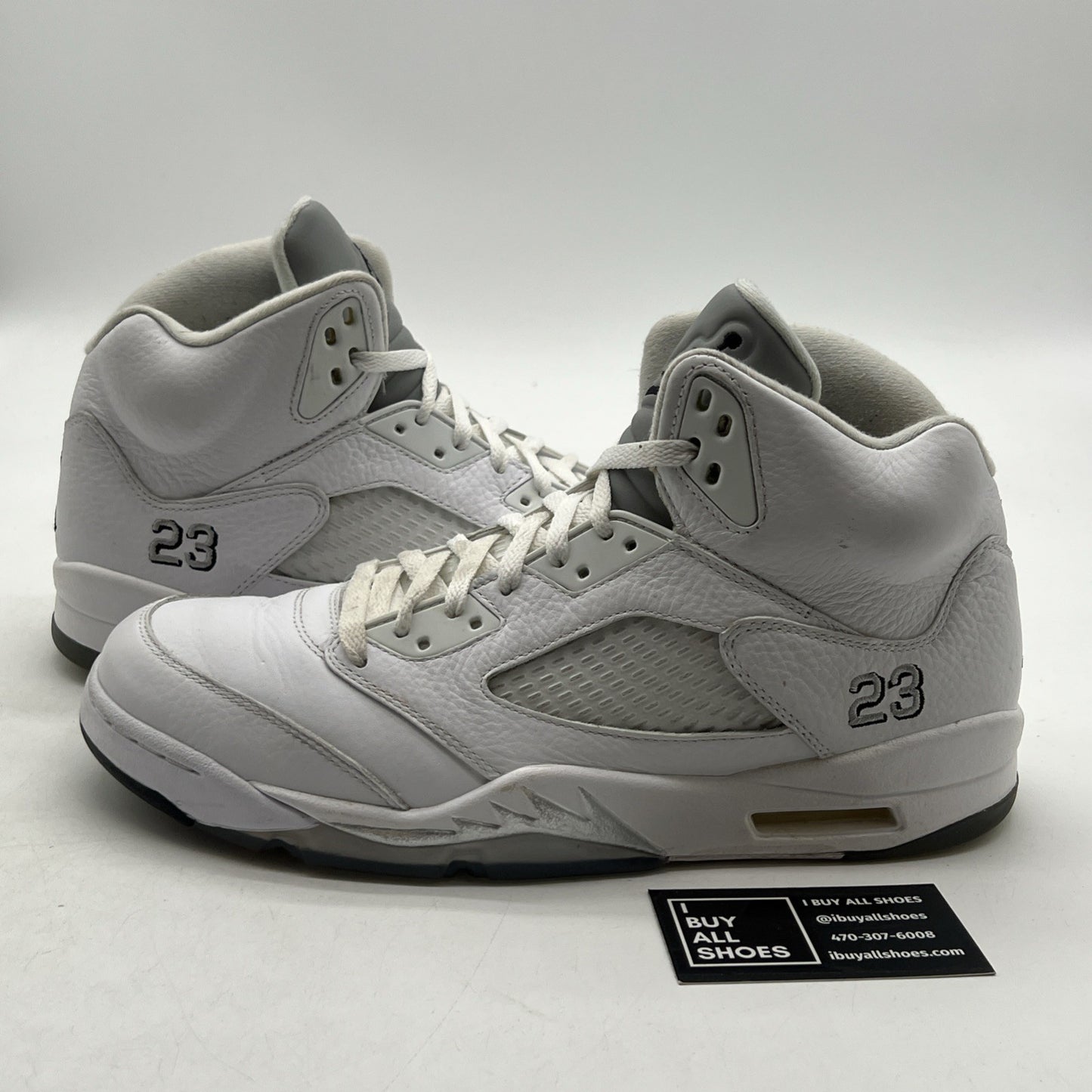 Size 11.5 - Air Jordan 5 Retro 2015 White Metallic (136027-130)