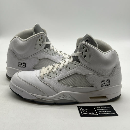 Size 11.5 - Air Jordan 5 Retro 2015 White Metallic (136027-130)