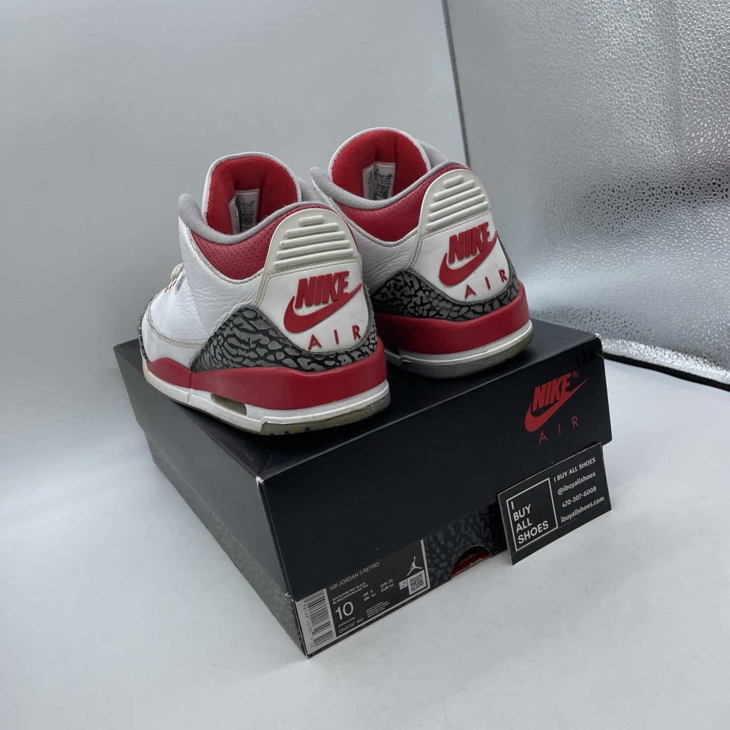 Size 10 - Jordan 3 Retro Mid Fire Red White Suede Leather (DN3707-160)