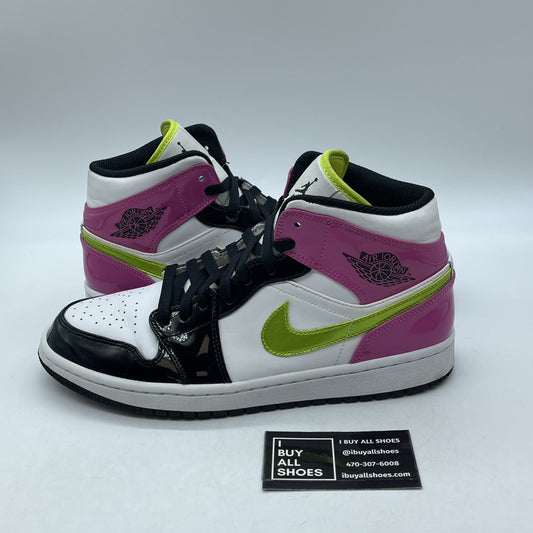 Size 9.5 - Air Jordan 1 SE Mid Cyber Active Fuchsia Leather (CZ9834-100)