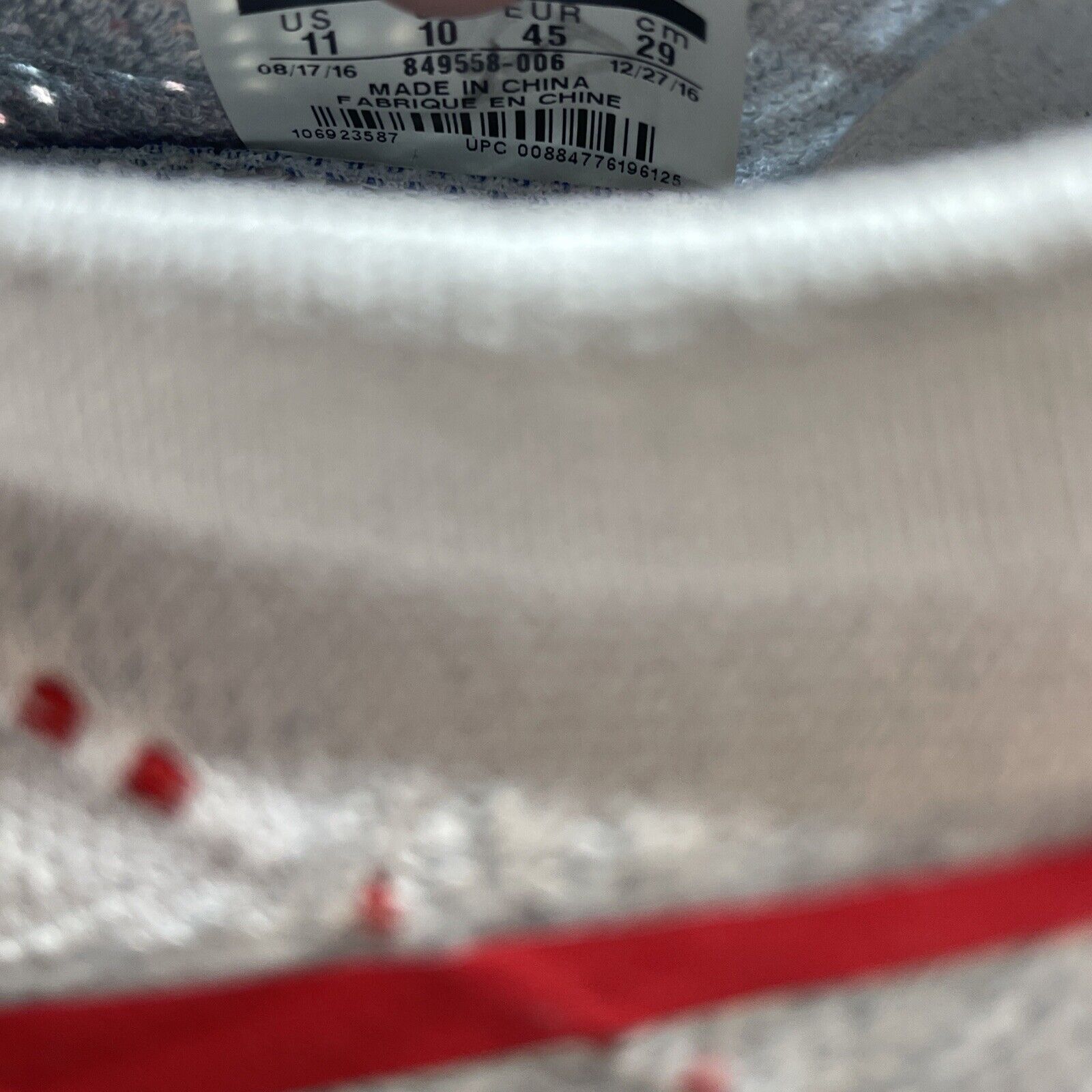 Size 11 - Nike Air VaporMax OG Grey Red White Suede (849558-006)