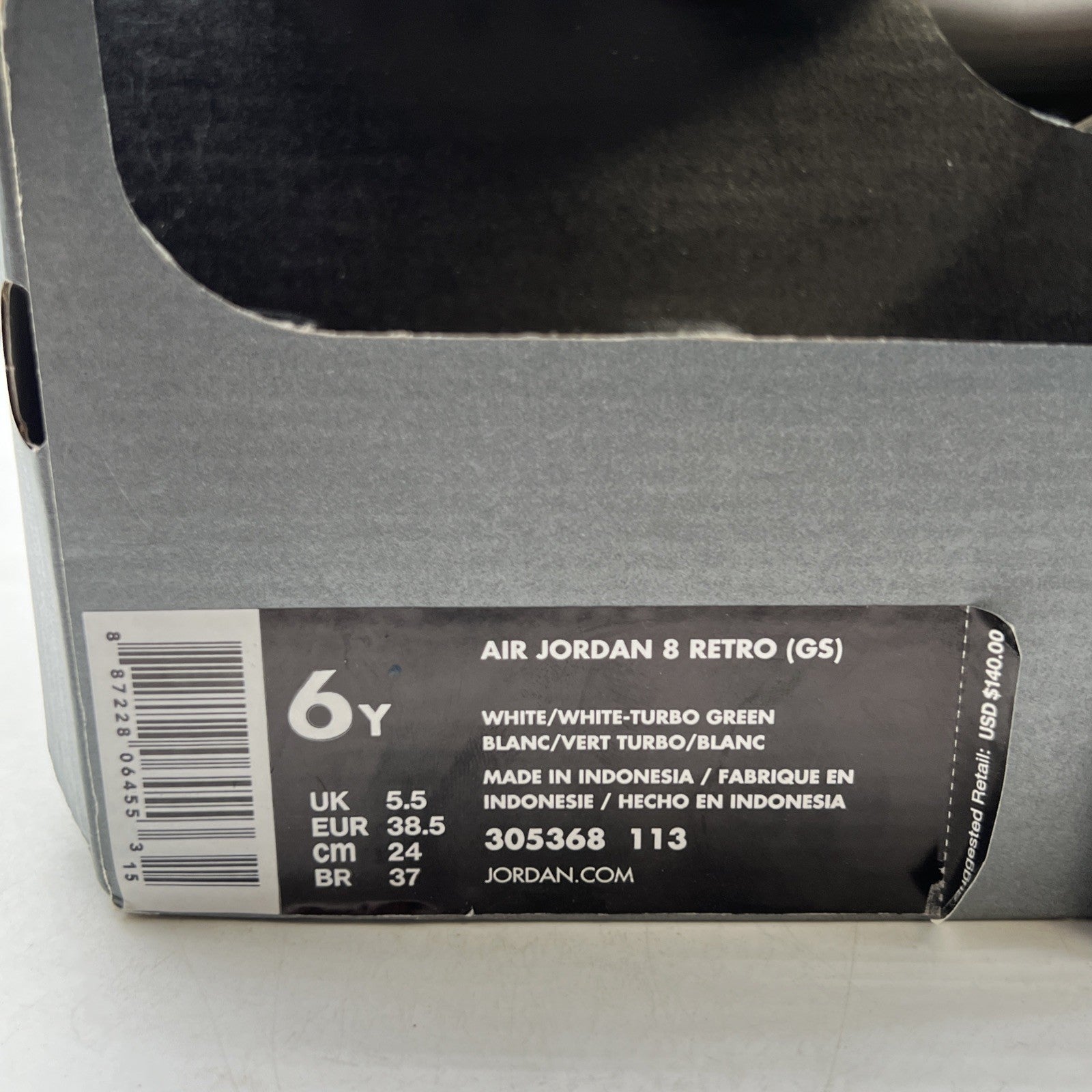 Size 6Y - Air Jordan 8 VIII Retro South Beach (305368-113)