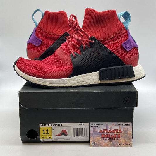 Size 11 - adidas NMD_XR1 Winter Mid Scarlet Red White Black Blue (BZ0632)