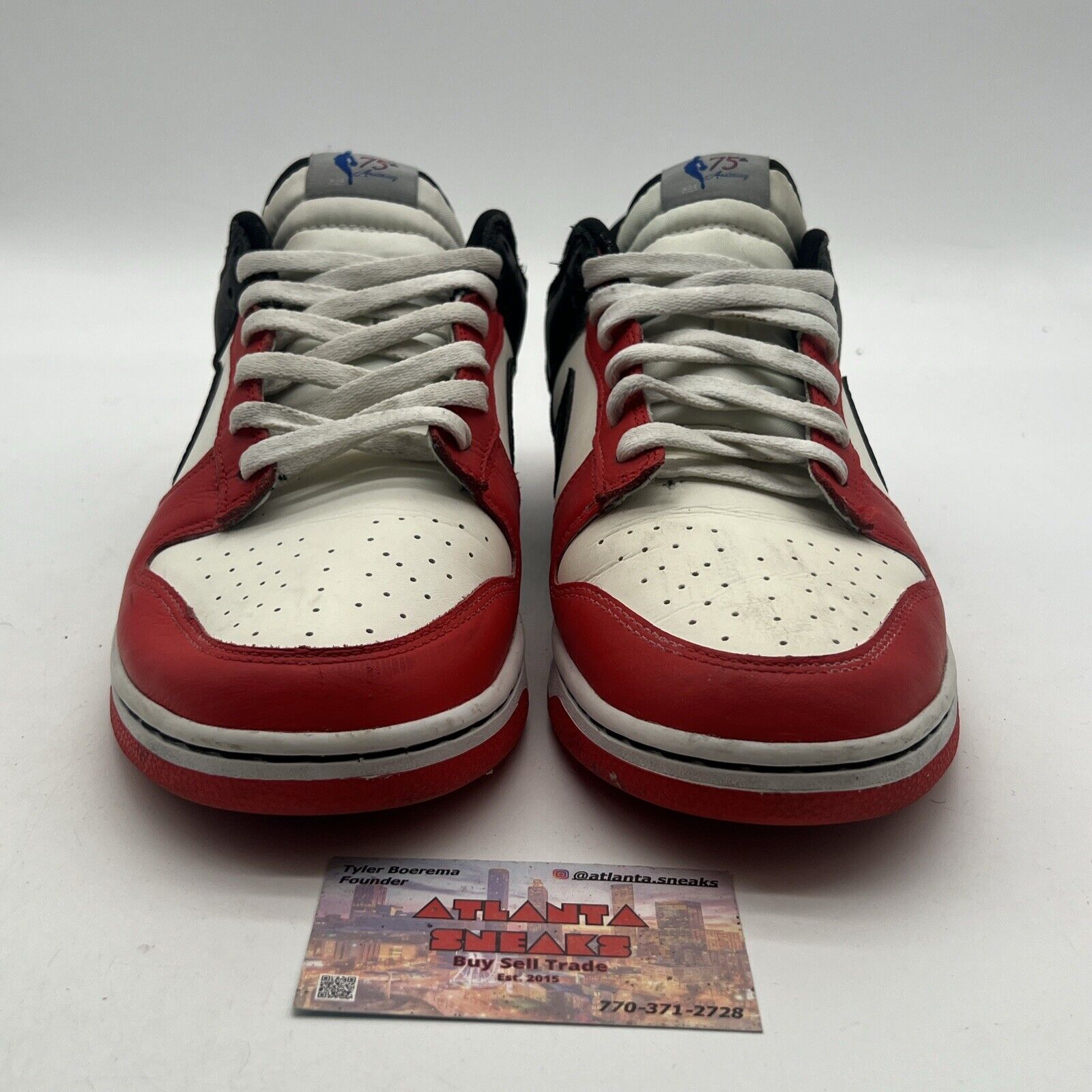 Size 12 - Nike Dunk Low EMB x NBA 75th Anniversary - Bulls 2021 (DD3663-100)