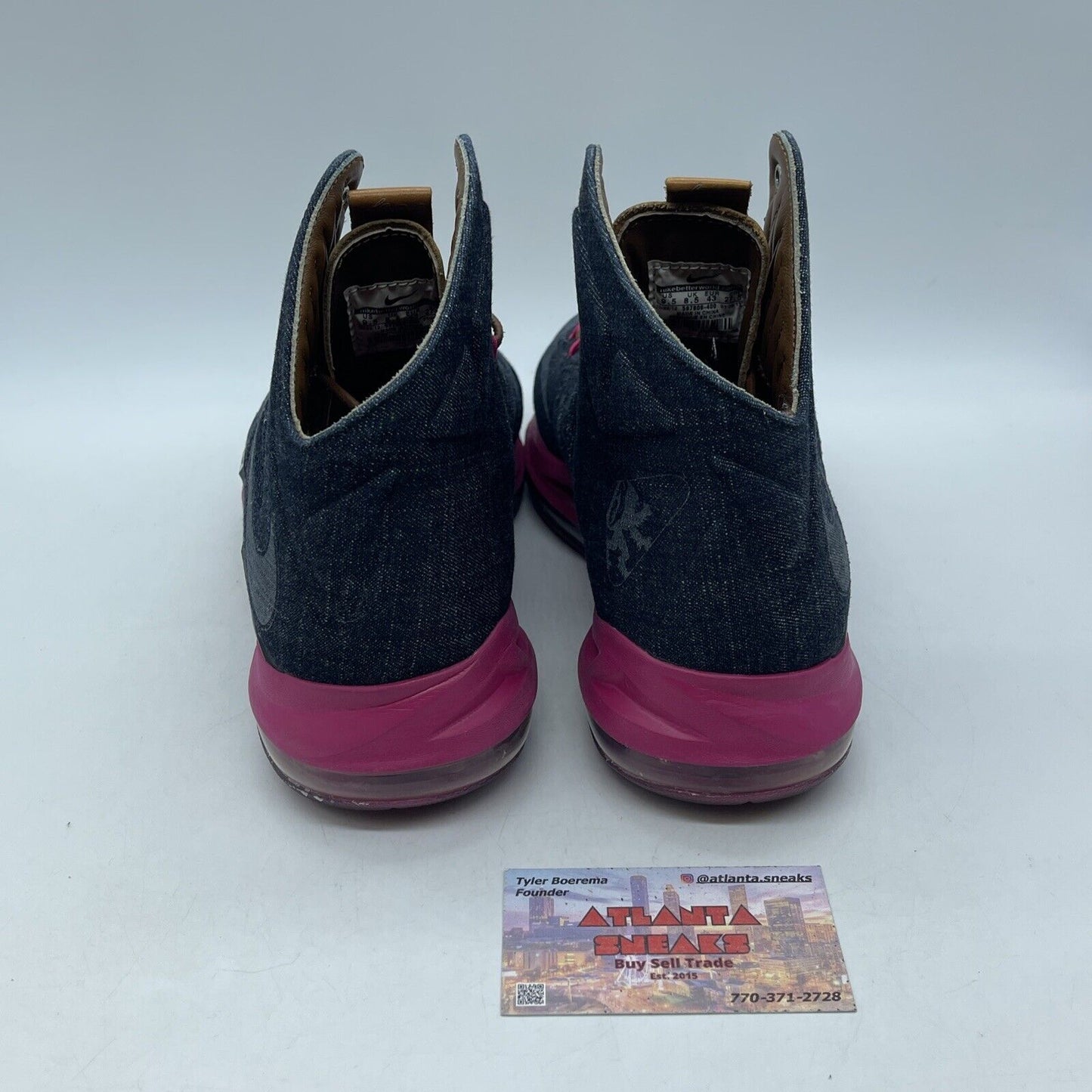 Size 9.5 - Nike LeBron 10 EXT Denim QS Denim Purple Black Suede (597806-400)