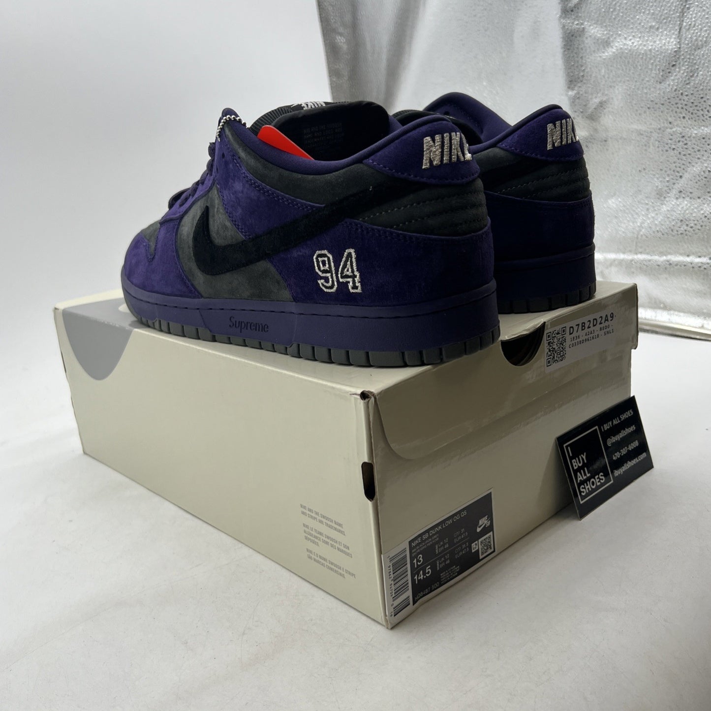 Size 13 - Nike Supreme x Dunk SB Low Ink (HQ8487-500)