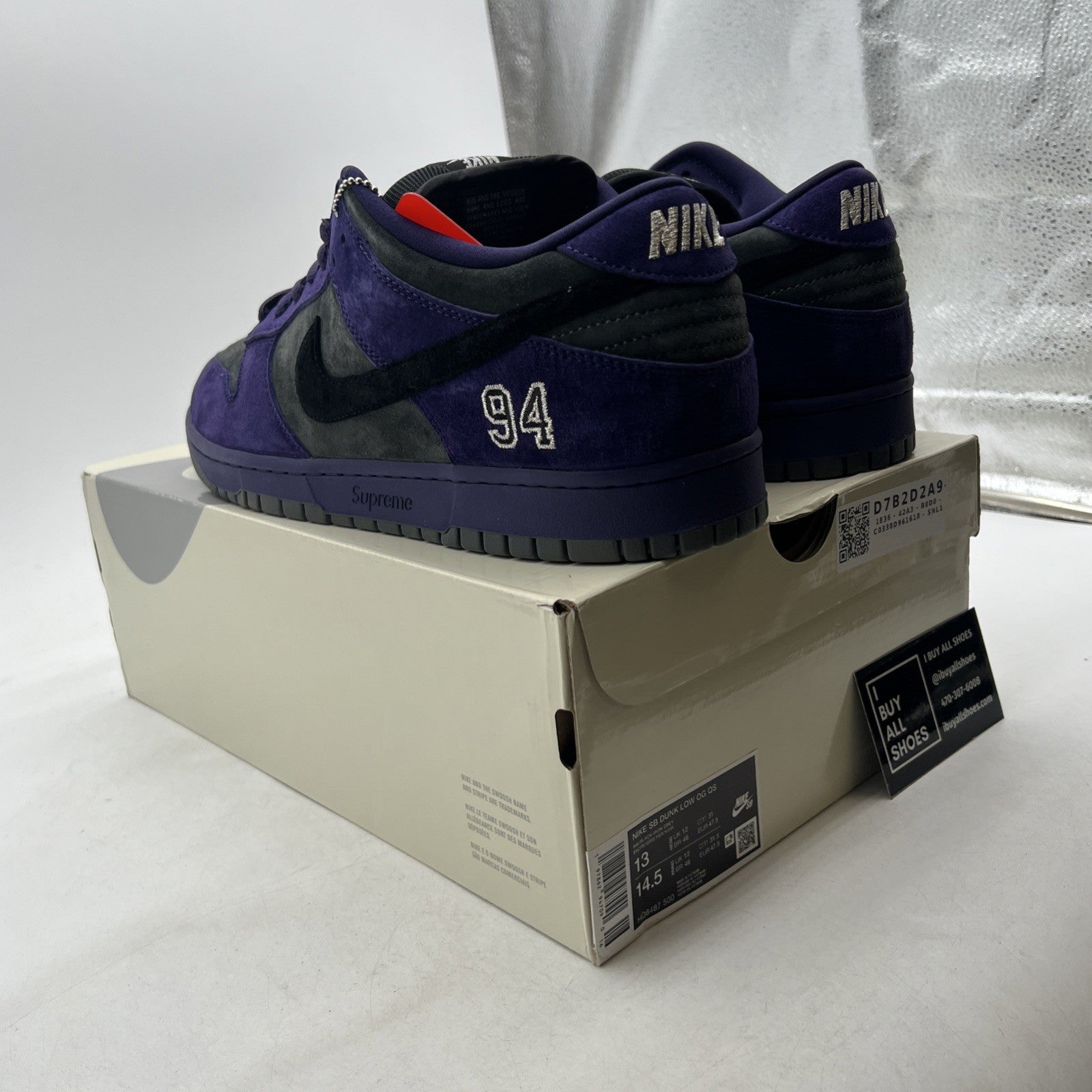 Size 13 - Nike Supreme x Dunk SB Low Ink (HQ8487-500)