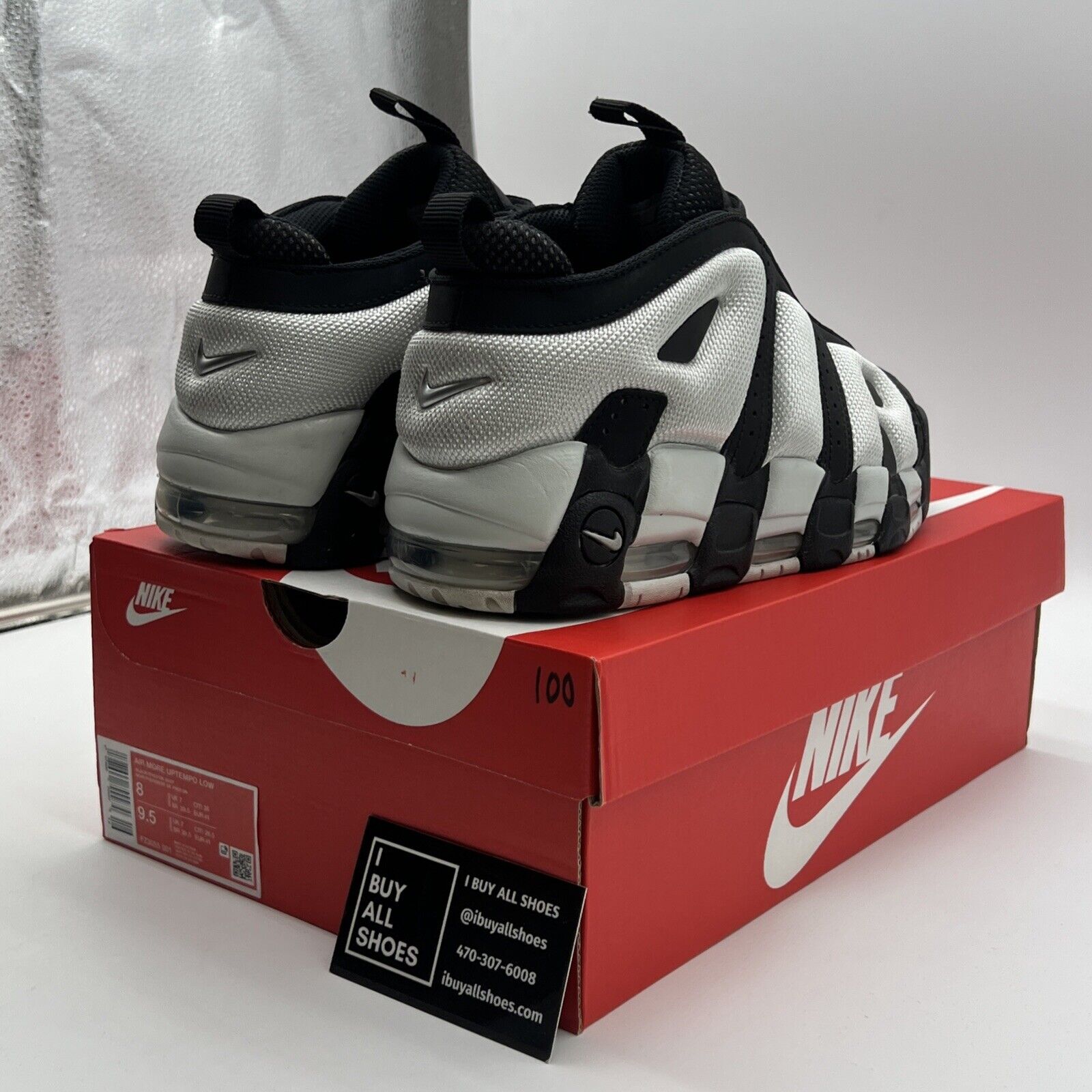 Size 8 - Nike Air More Uptempo Low Black Photon Dust (FZ3055-001)