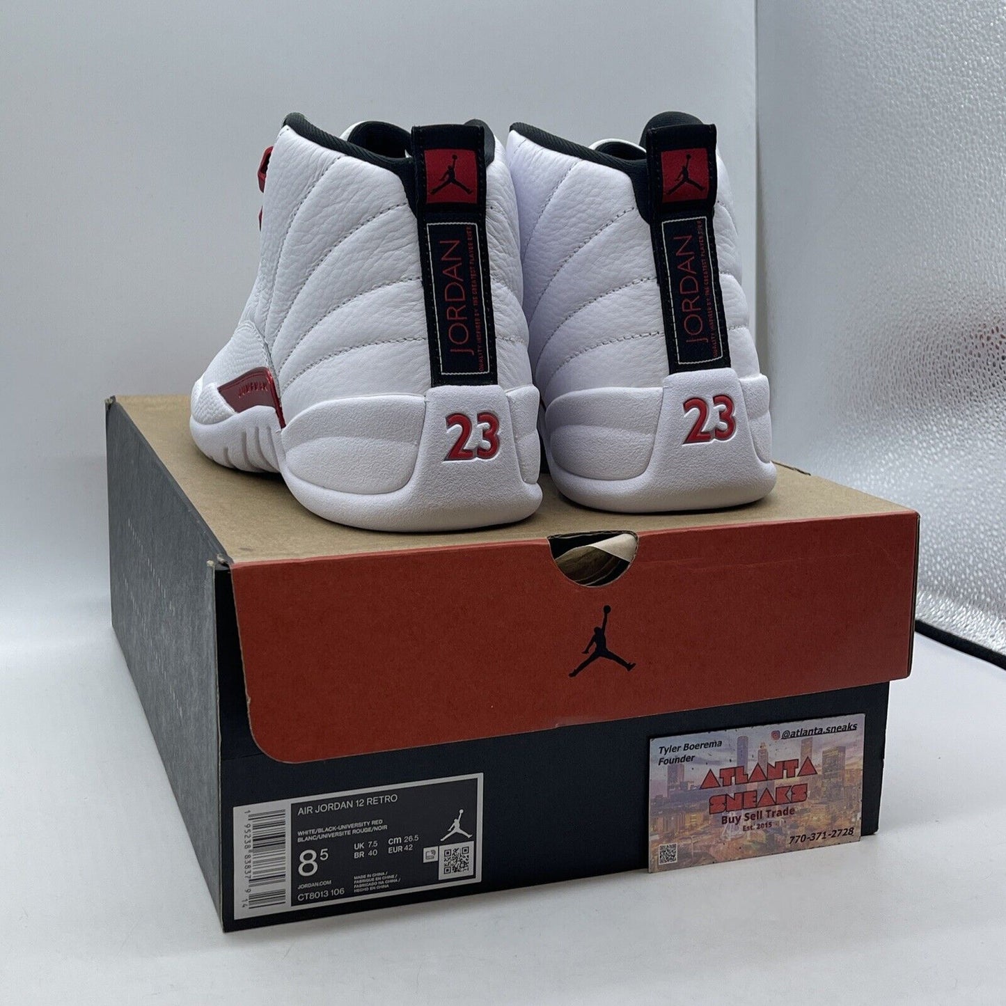 Size 8.5 - Air Jordan 12 Retro Twist Red White Leather (CT8013-106)