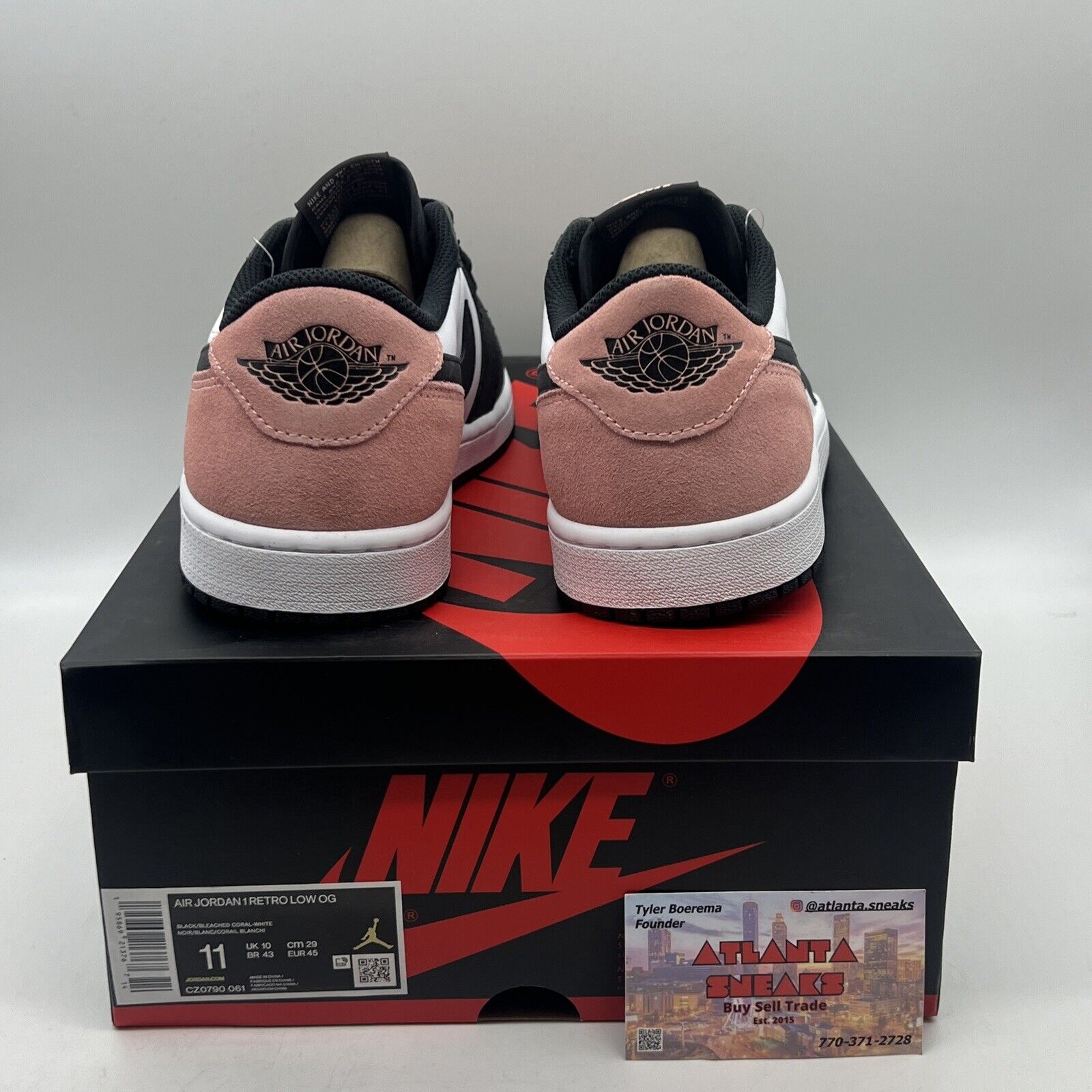 Size 11 - Jordan 1 Low OG Bleached Coral Brand New Og All