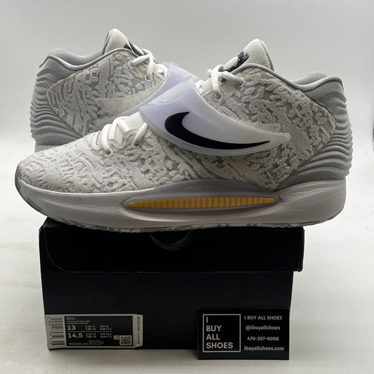 Size 13 - Nike KD 14 'Home' White Wolf Grey (CW3935-100)