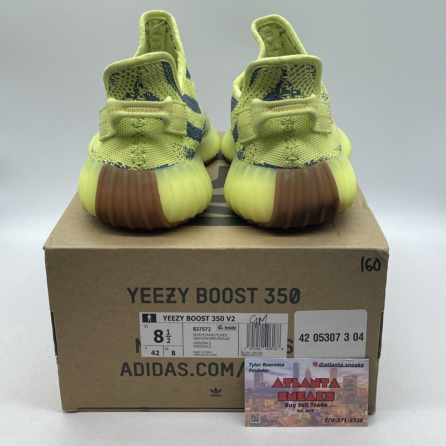 Size 8.5 - adidas Yeezy Boost 350 V2 Low Semi Frozen Yellow (B37572)