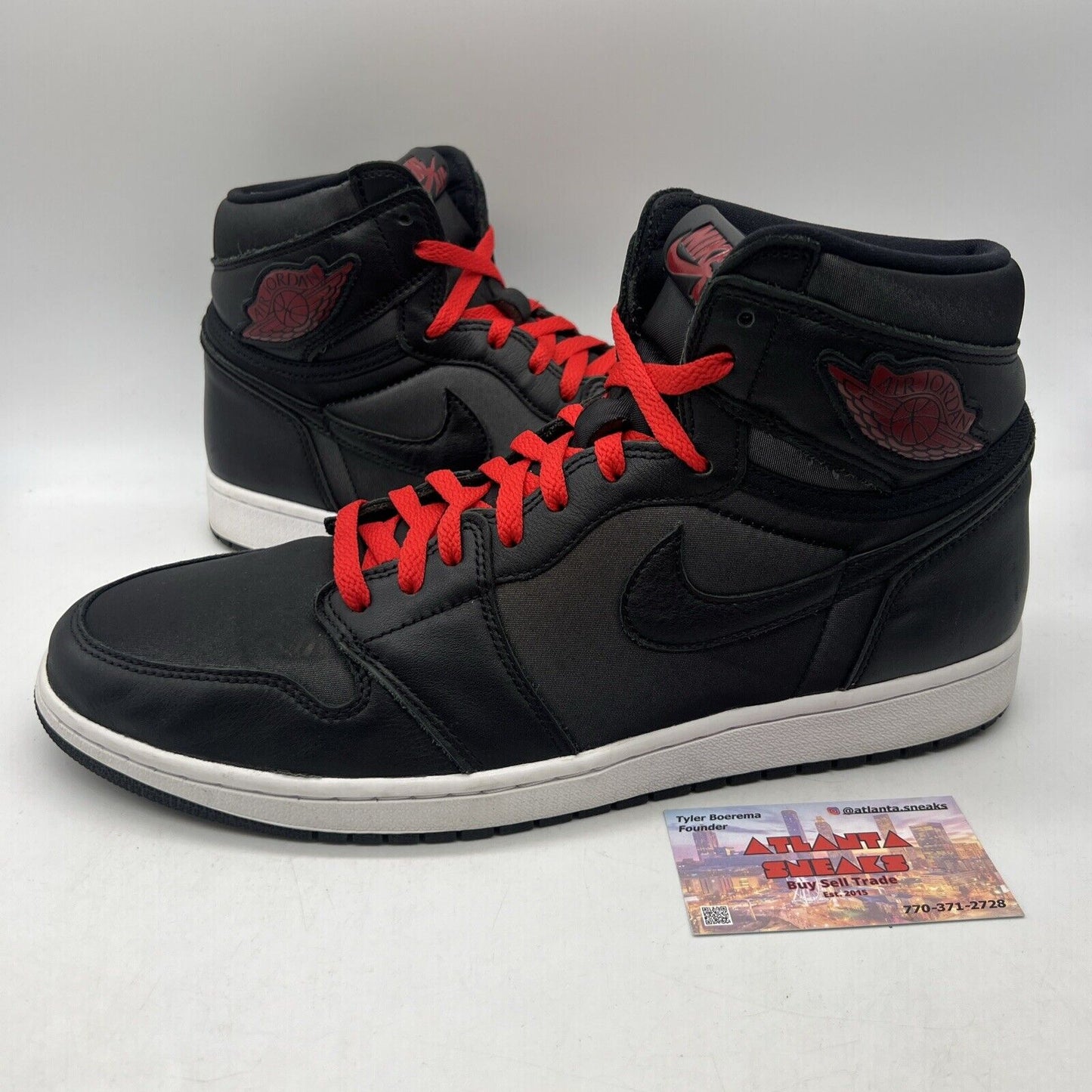 Size 14 - Air Jordan 1 Retro OG High Black Gym Red White Black (555088-060)