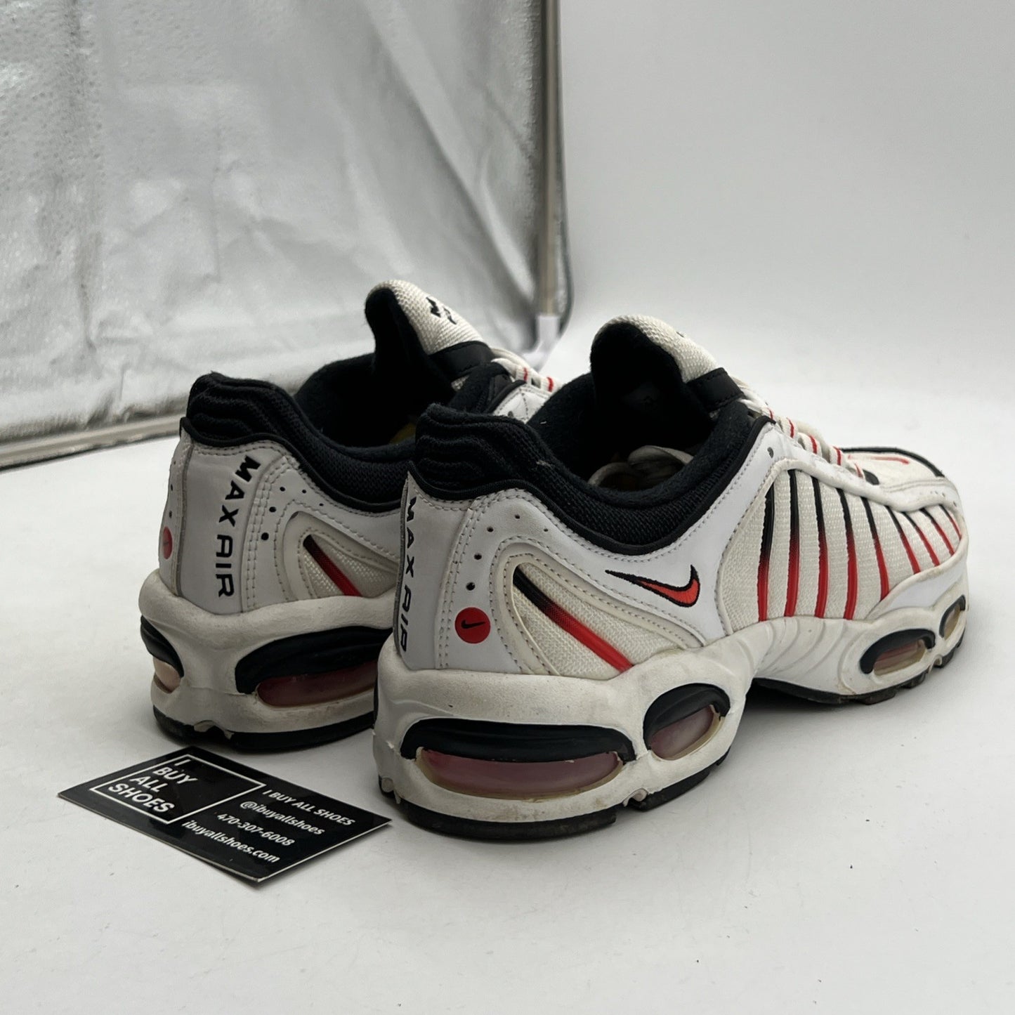 Size 9.5 - Nike Air Max Tailwind 4 White Habanero Red (AQ2567-104)
