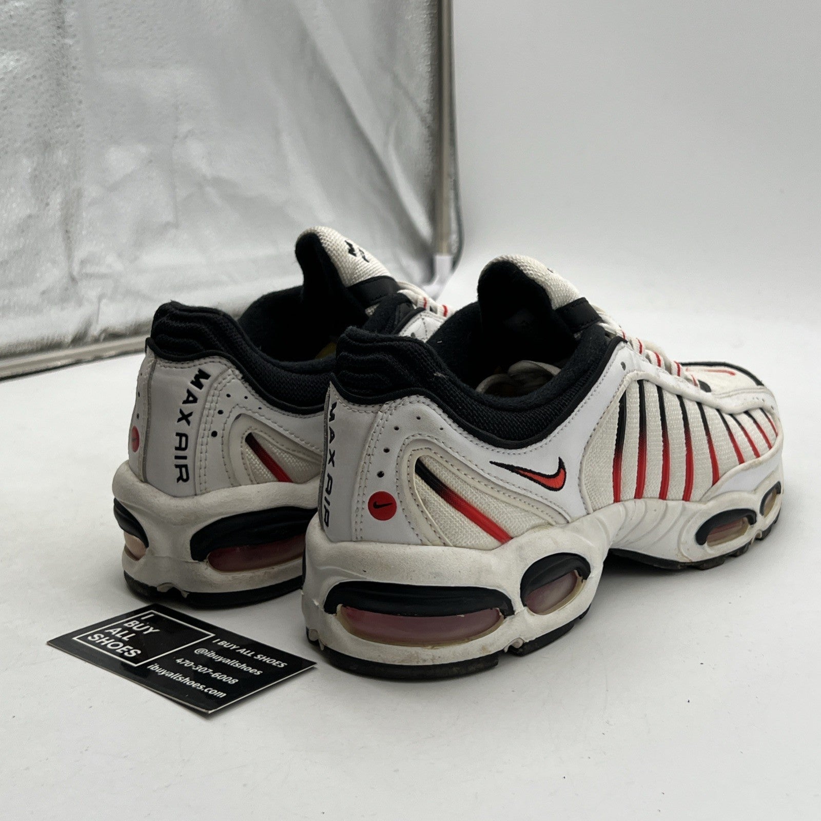 Size 9.5 - Nike Air Max Tailwind 4 White Habanero Red (AQ2567-104)
