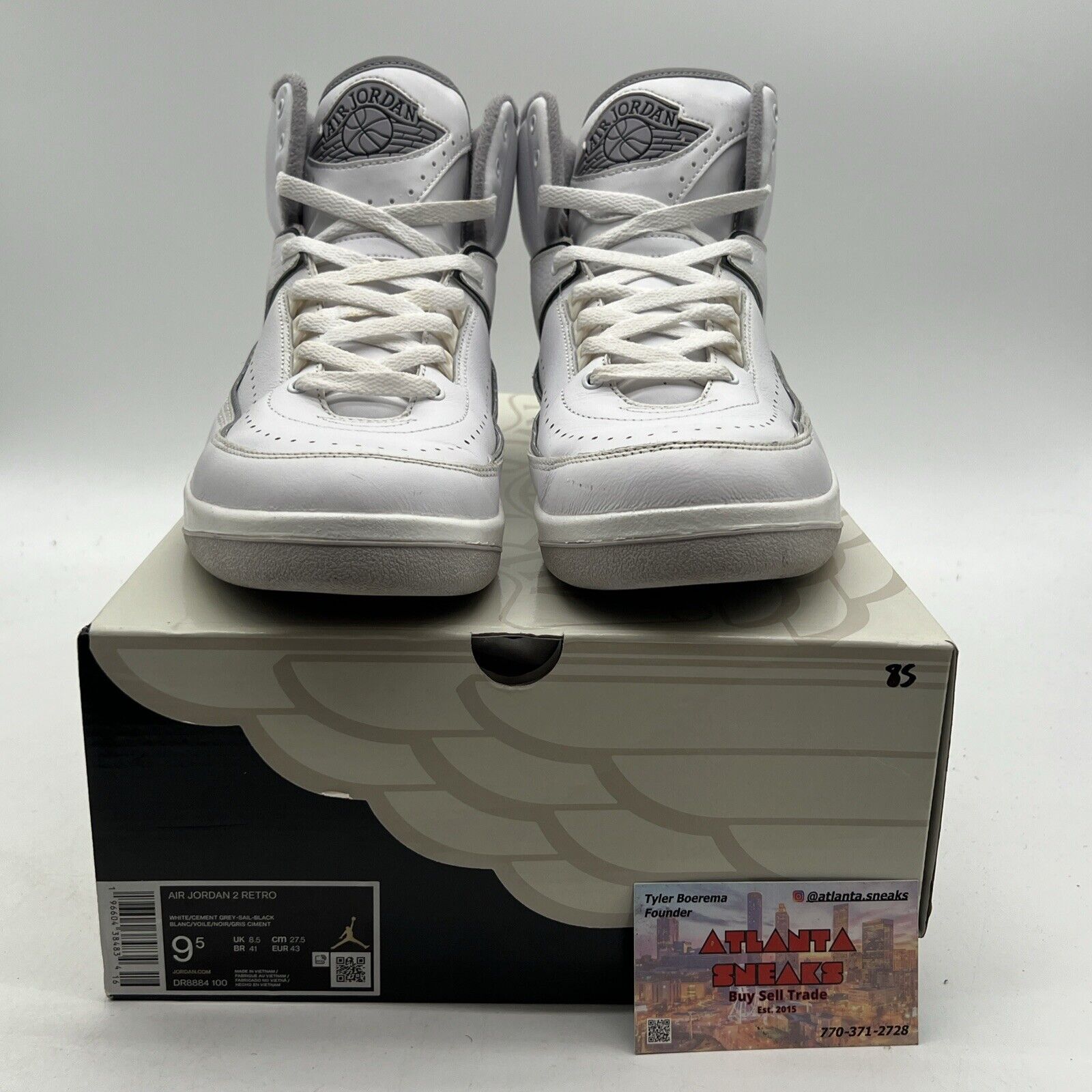 Size 9.5 - Air Jordan 2 Retro White Cement (DR8884-100)