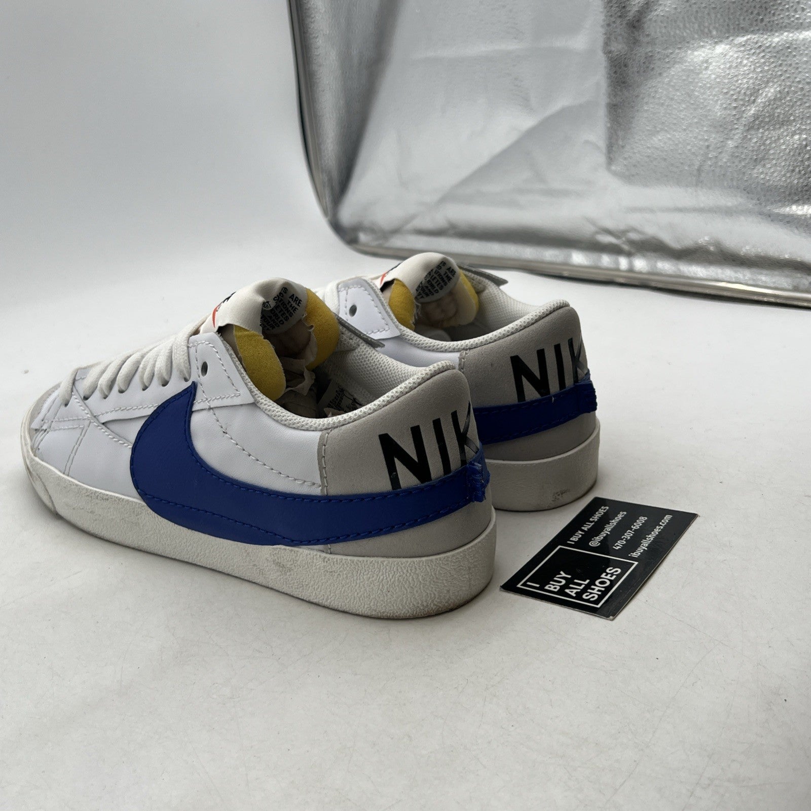 Size 12 - Nike Blazer '77 Jumbo Low White Old Royal (DQ8768-100)