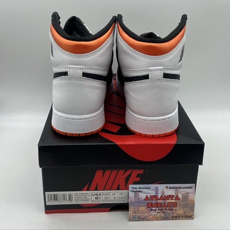 Size 6.5 - Jordan 1 Retro High Electro Orange White Black Orange Brand New DS