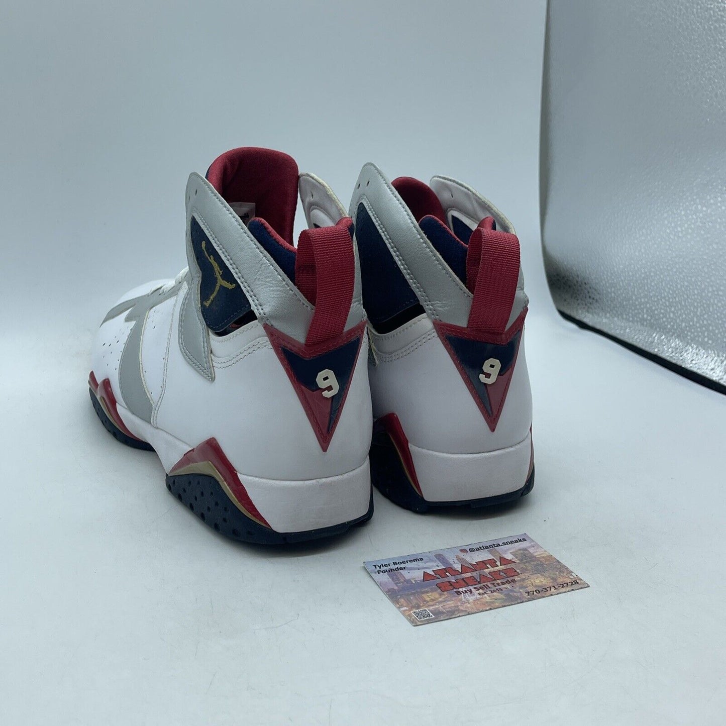 Size 11 - Air Jordan 7 Retro 2012 Olympic White Silver Leather Suede (304775-135