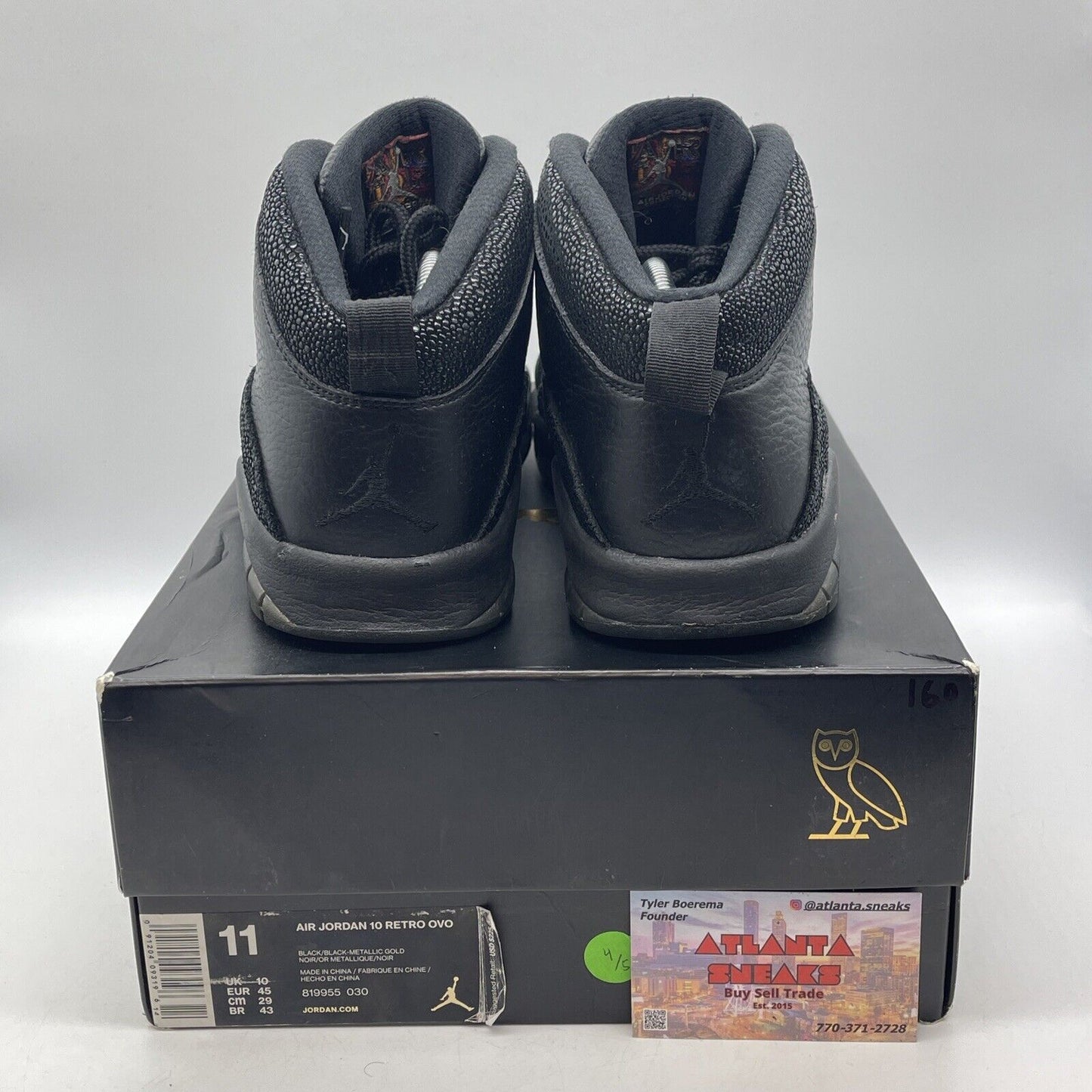 Size 11 - OVO x Air Jordan 10 Retro Black Suede Leather (819955-030)