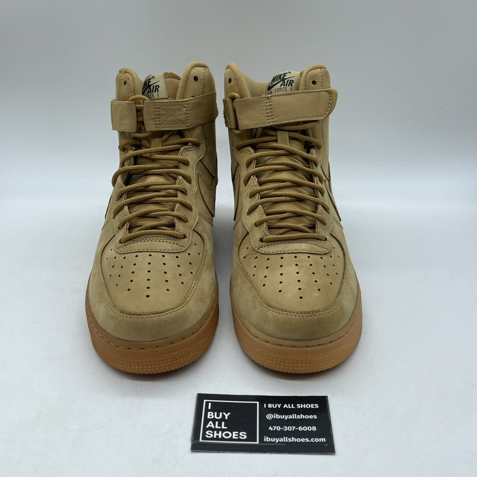 Size 10 - Nike Air Force 1 '07 LV8 WB High Flax Brown Suede (882096-200)