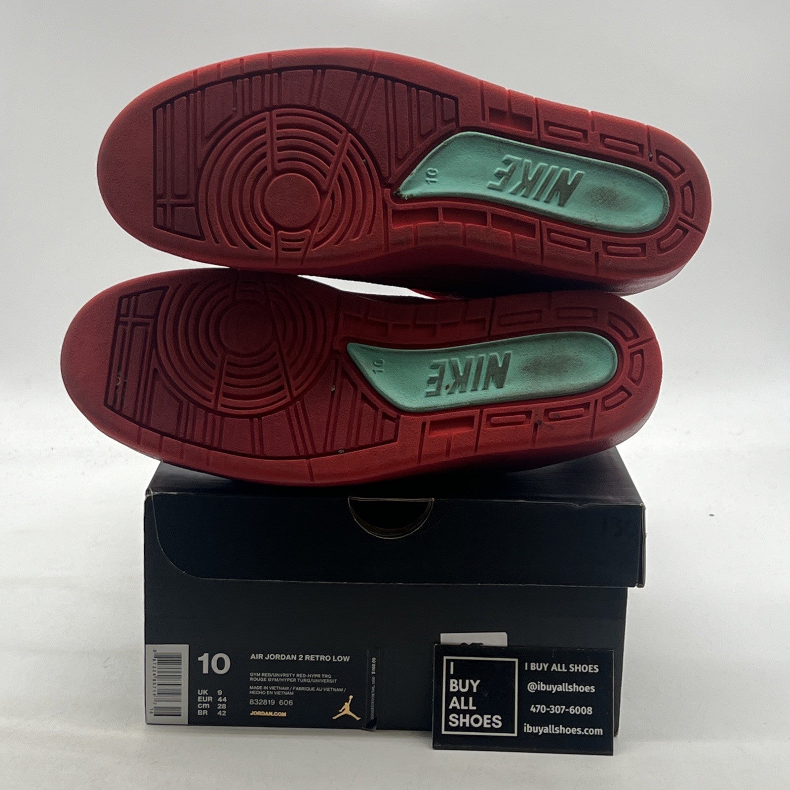 Size 10 - Air Jordan 2 Retro Low Gym Red (832819-606)