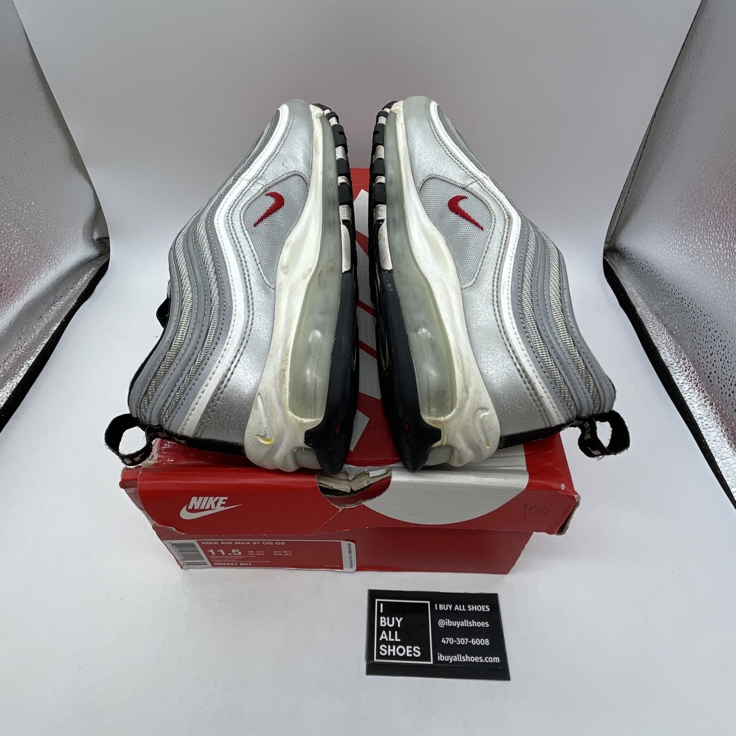 Size 11.5 - Nike Air Max 97 OG QS 2017 Silver Bullet (884421-001)