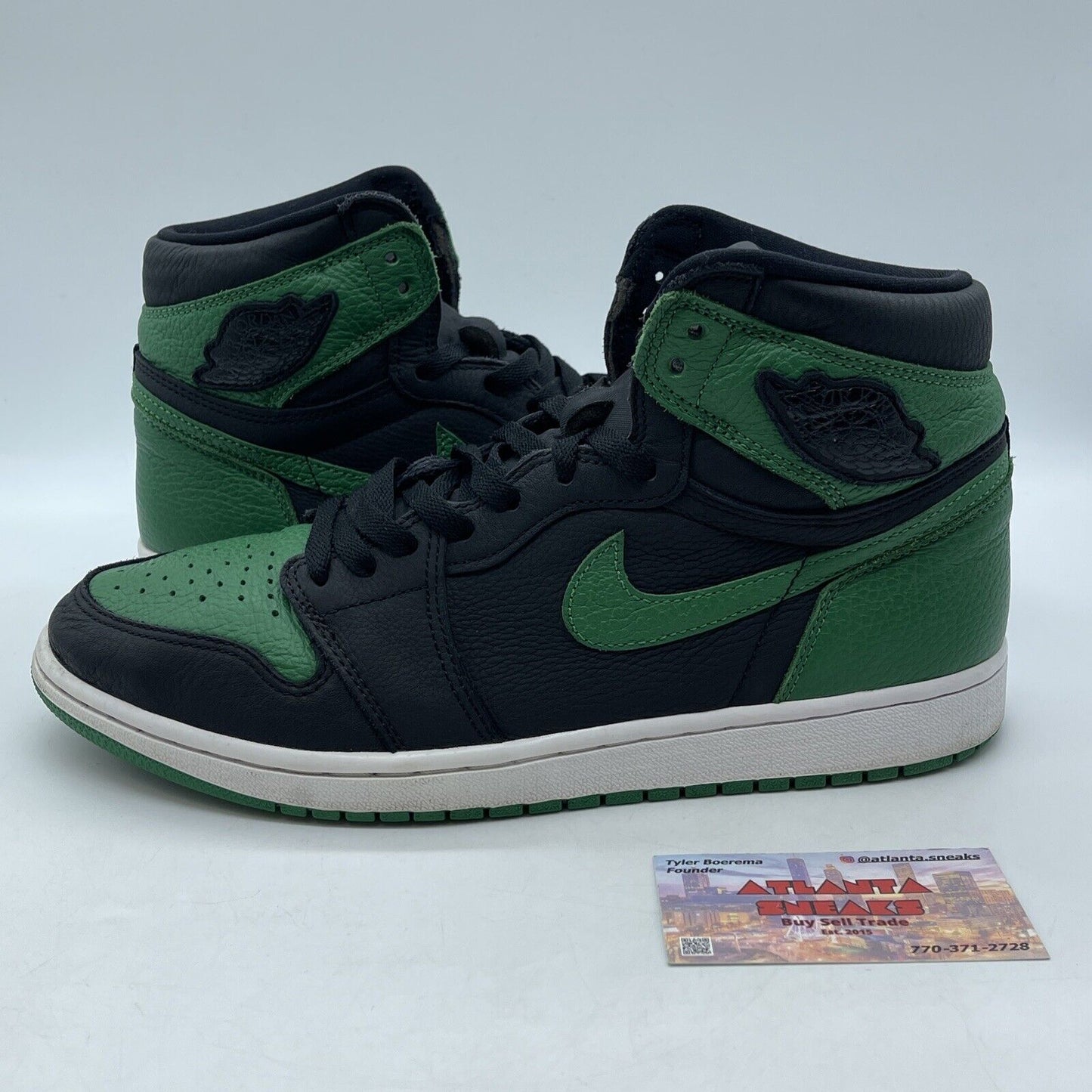 Size 10.5 - Jordan 1 Retro OG High Pine Green 2.0 White Black (555088-030)