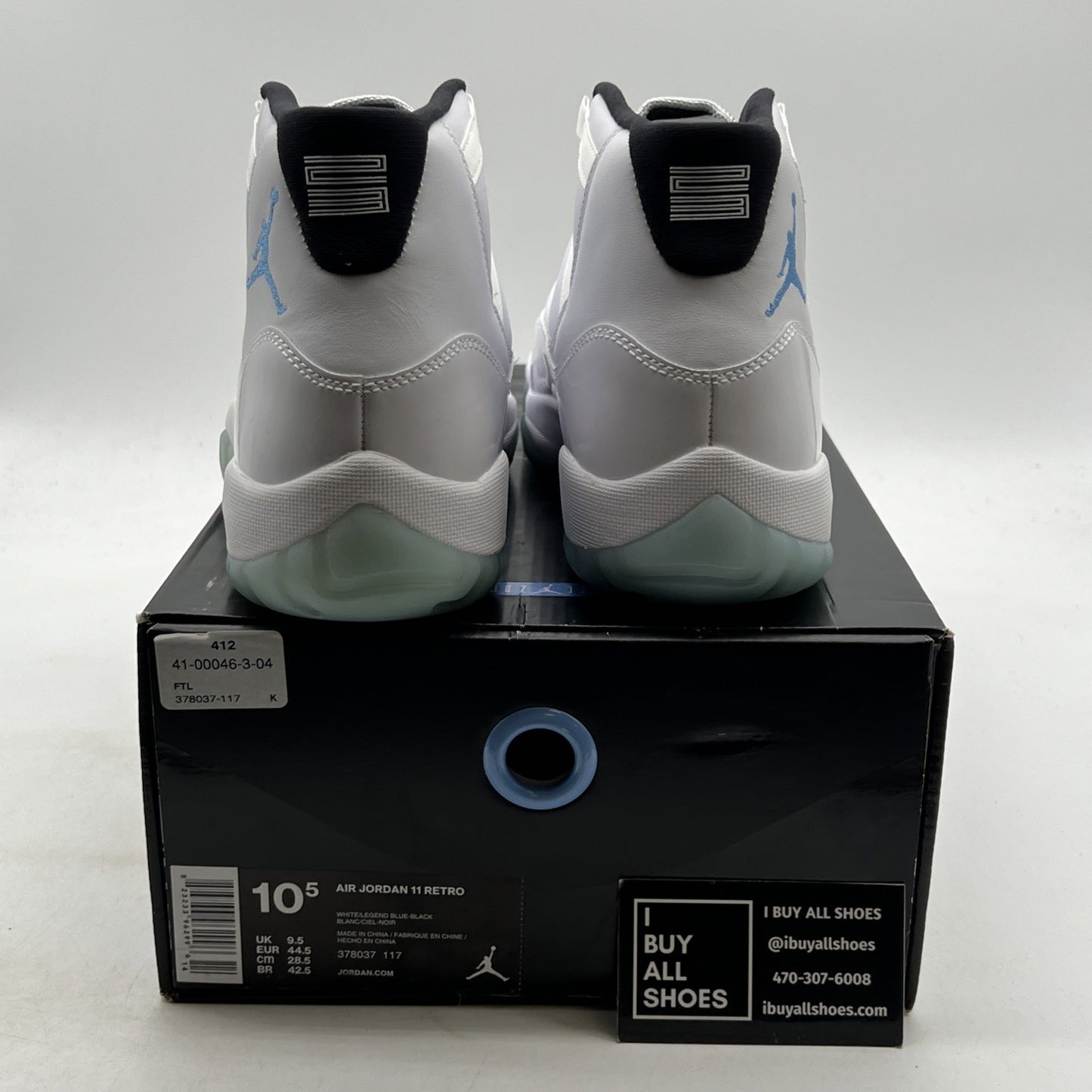 Size 10.5 - Air Jordan 11 Retro High Legend Blue (378037-117)