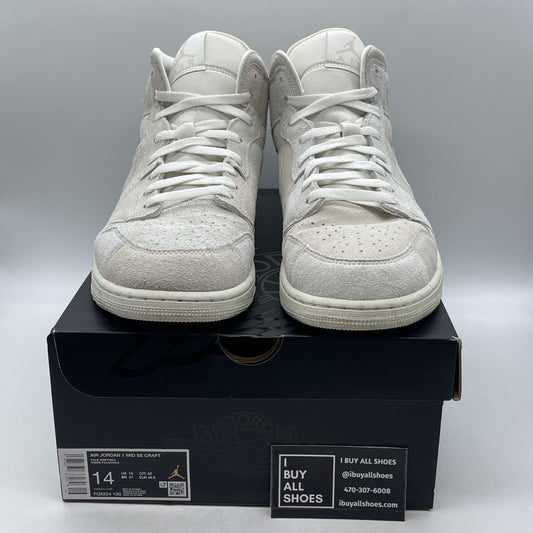 Size 14 - Air Jordan 1 SE Craft Mid Pale Ivory (FQ3224-100)