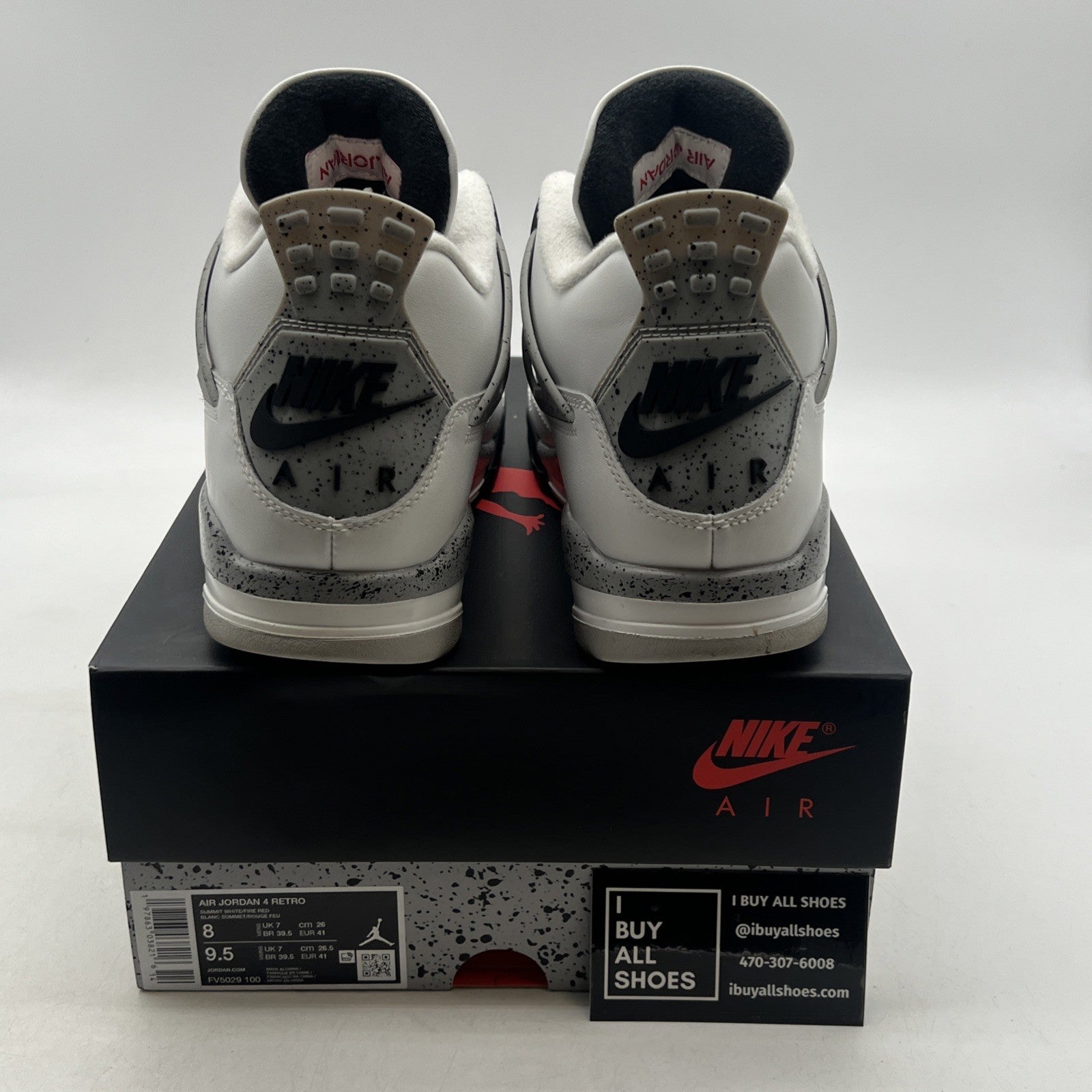Size 8 - Air Jordan 4 Retro OG 2025 White Cement (FV5029-100)
