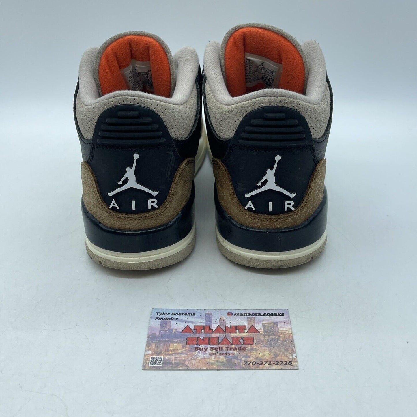 Size 7.5 - Jordan 3 Retro Mid Desert Elephant Black Leather Suede (CT8532-008)