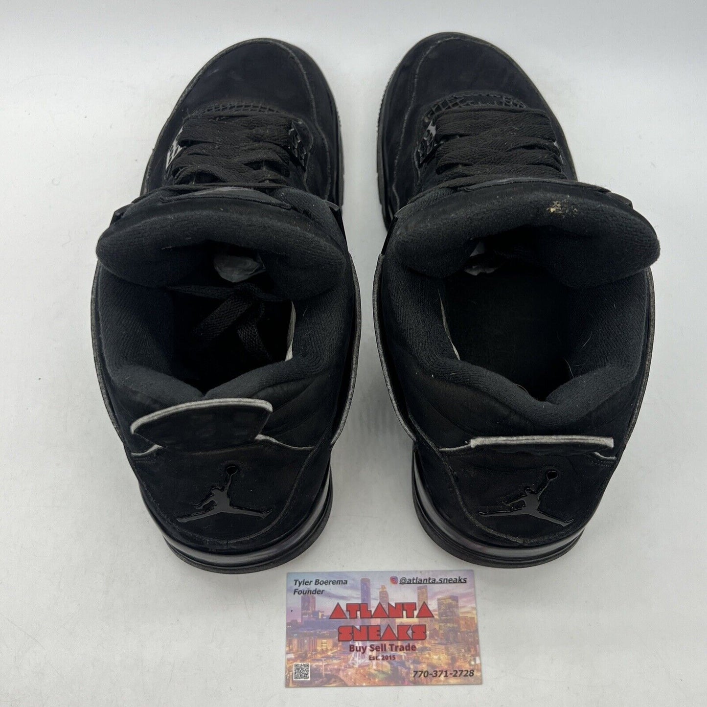 Size 10.5 - Jordan 4 Retro Mid Black Cat Suede (CU1110-010)