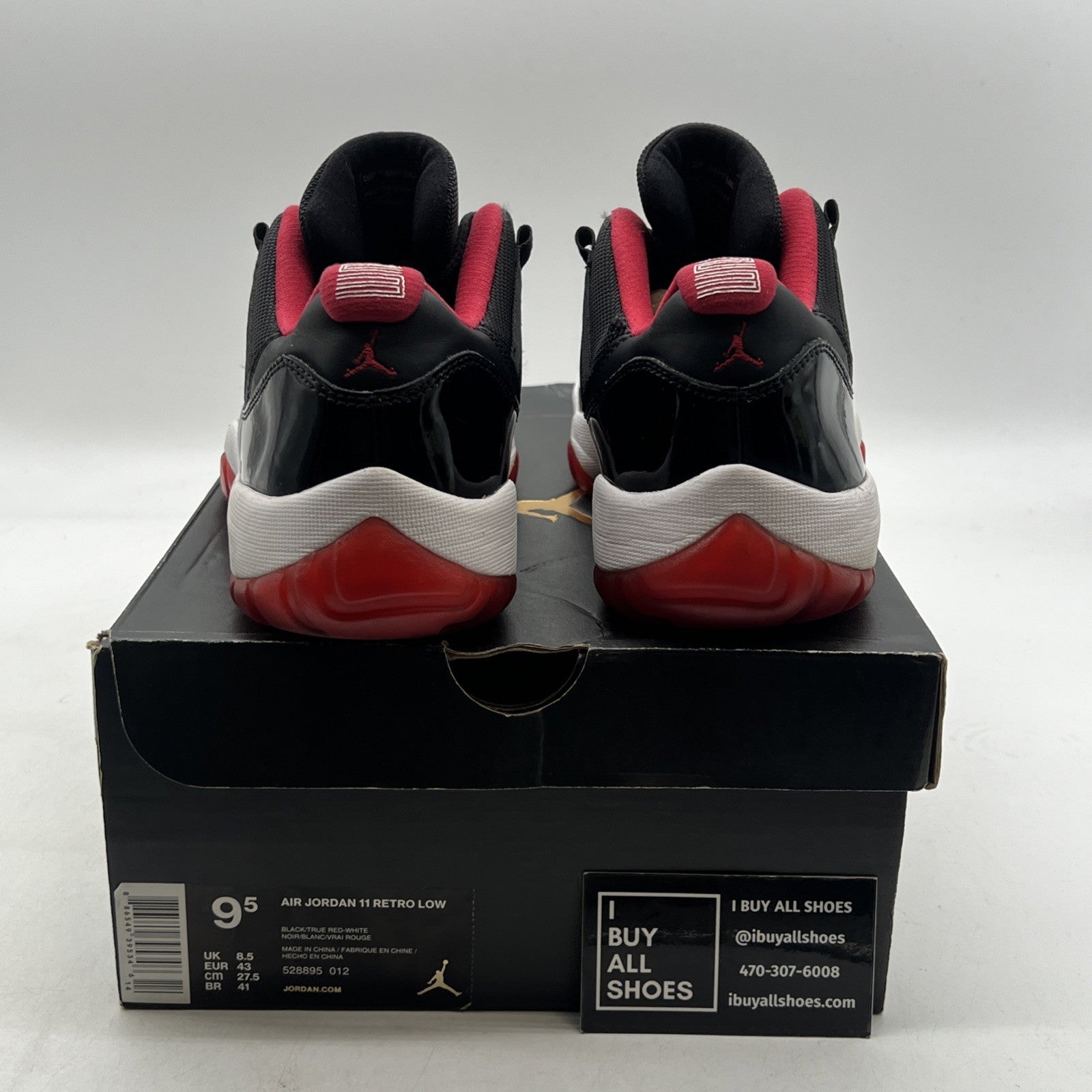Size 9.5 - Air Jordan 11 Retro 2015 Low Bred (528895-012)
