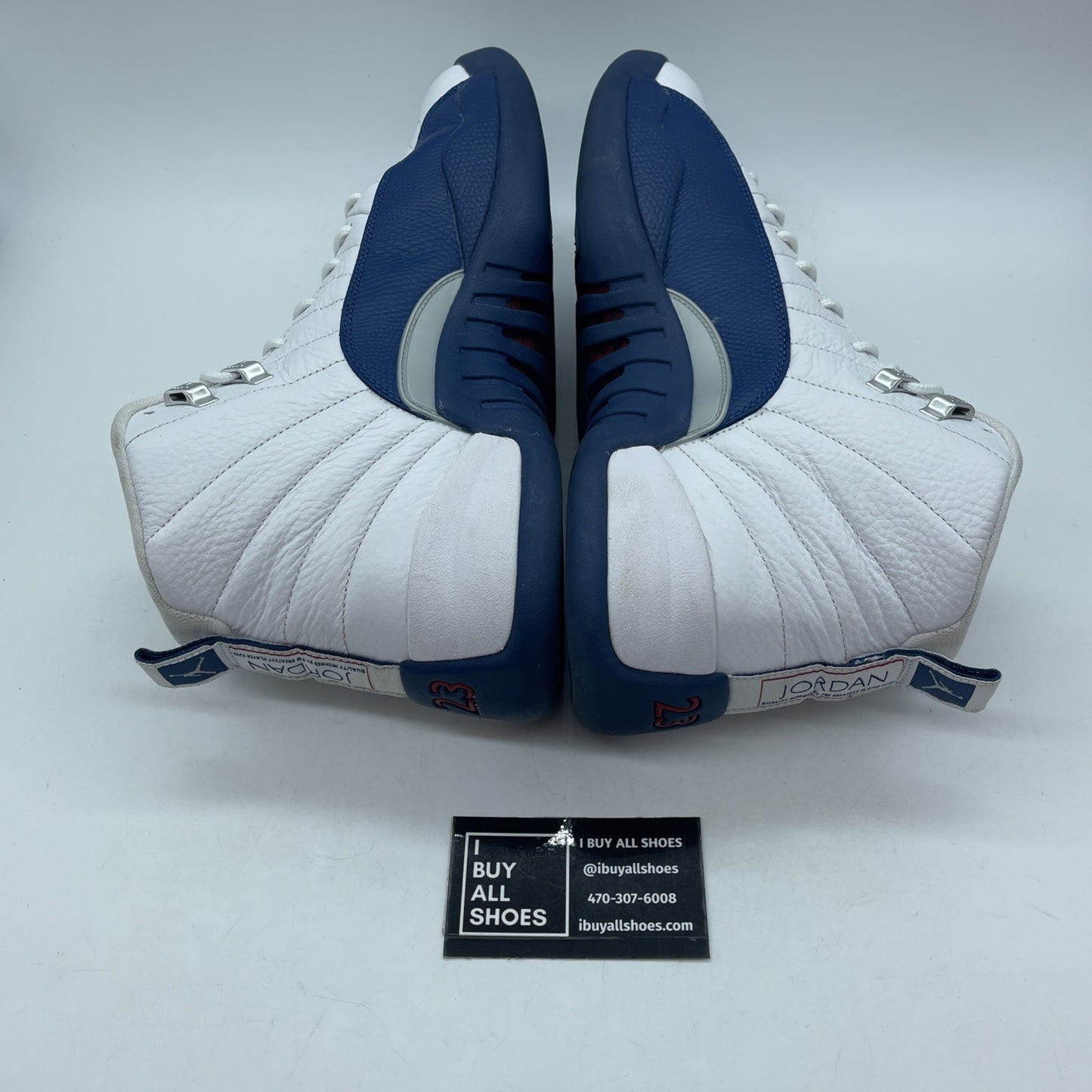 Size 11.5 - Jordan 12 Retro French Blue 2016 White Leather (130690-113)