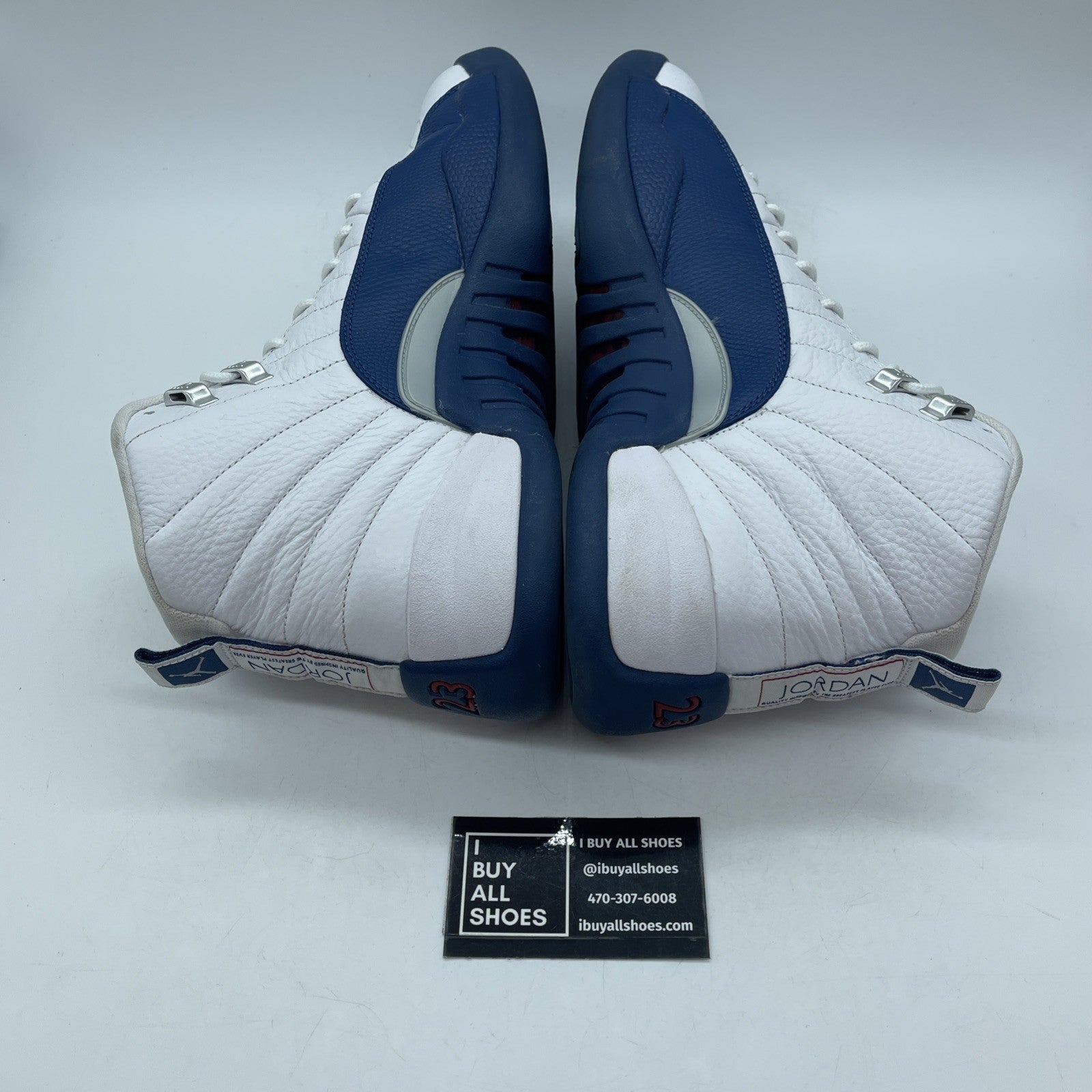 Size 11.5 - Jordan 12 Retro French Blue 2016 White Leather (130690-113)