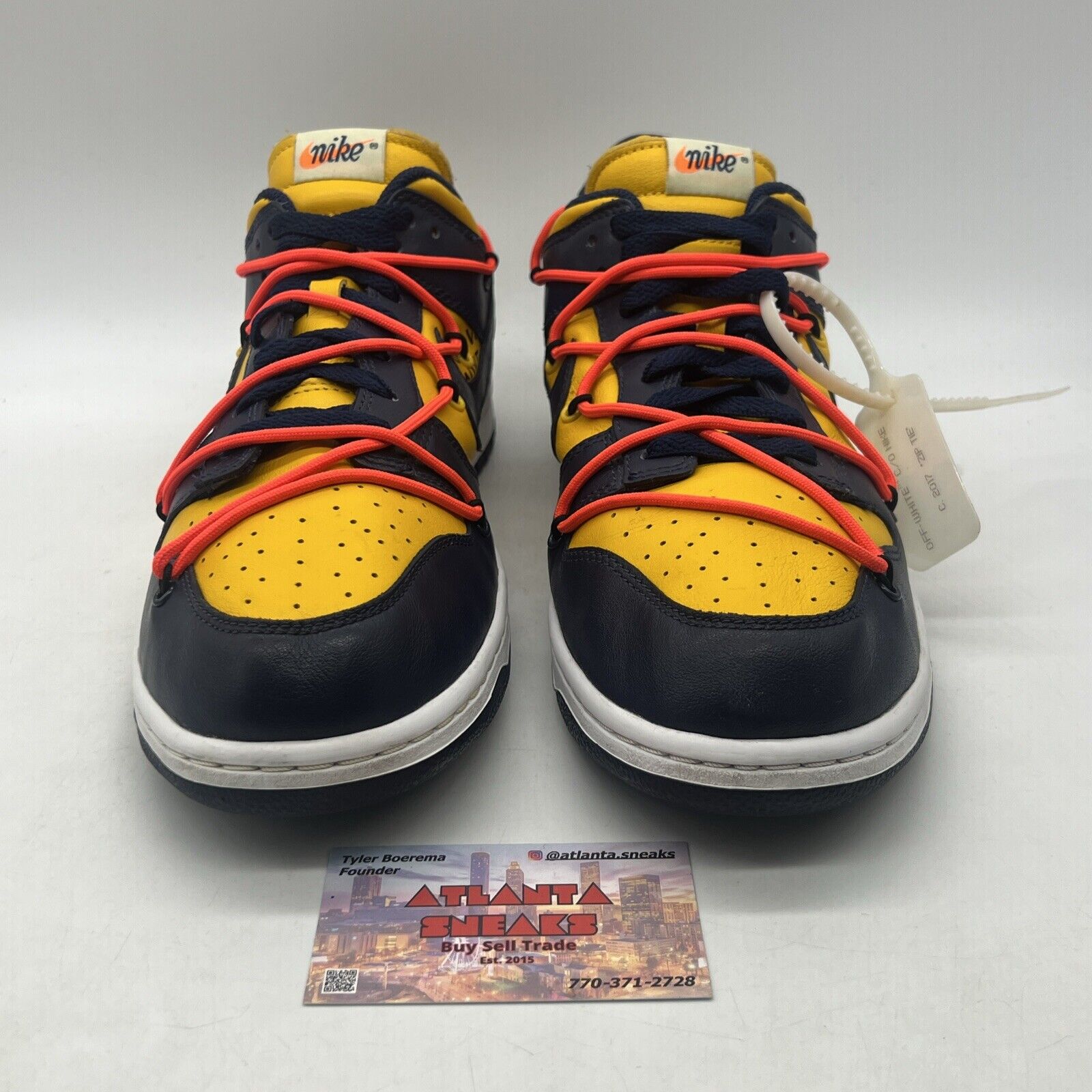 Size 12 - Nike Dunk Low x OFF-WHITE University Gold 2019 Yellow Navy CT0856-700