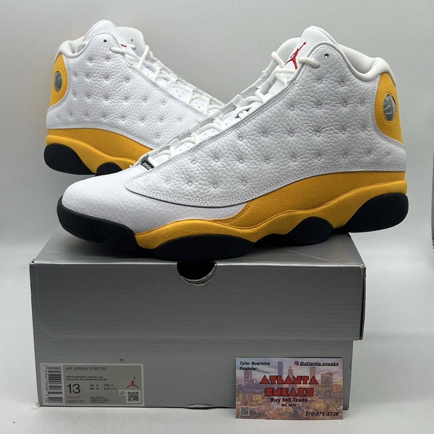 Size 13 - Jordan 13 Del Sol 2022 Brand New Og All White Black Yellow