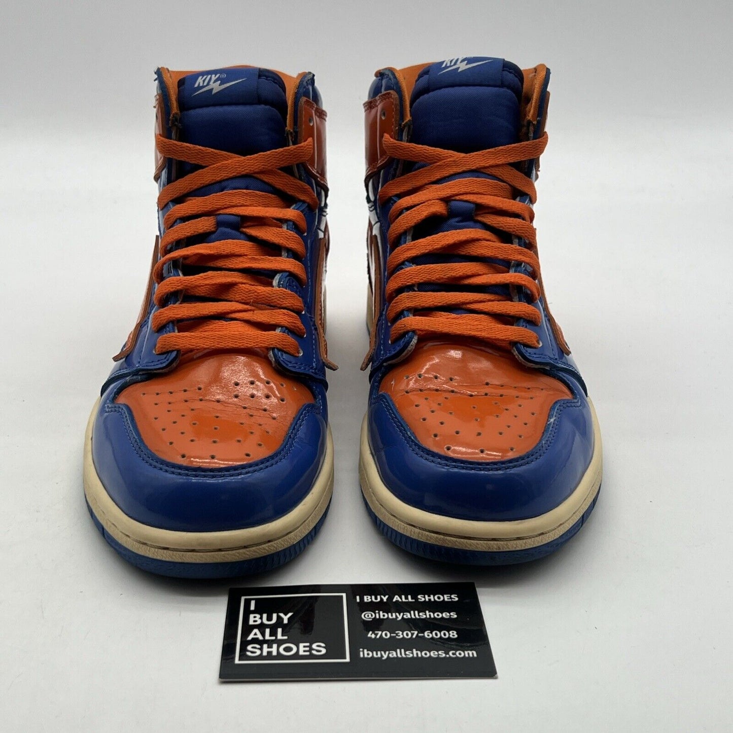 Size 8.5 - Air Kiy x Reves Paris - Blue/Orange Patent Leather (NY 2.0)