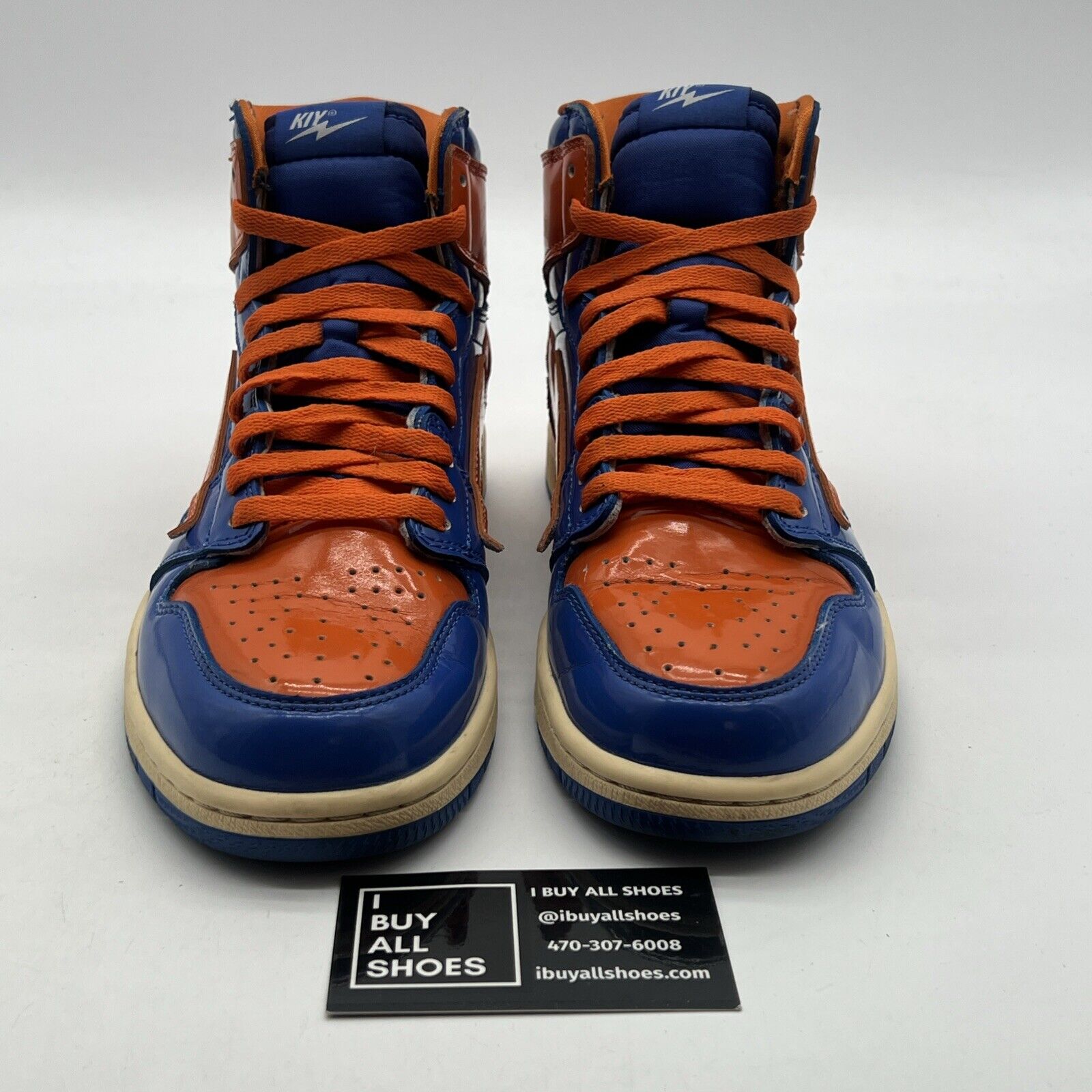 Size 8.5 - Air Kiy x Reves Paris - Blue/Orange Patent Leather (NY 2.0)