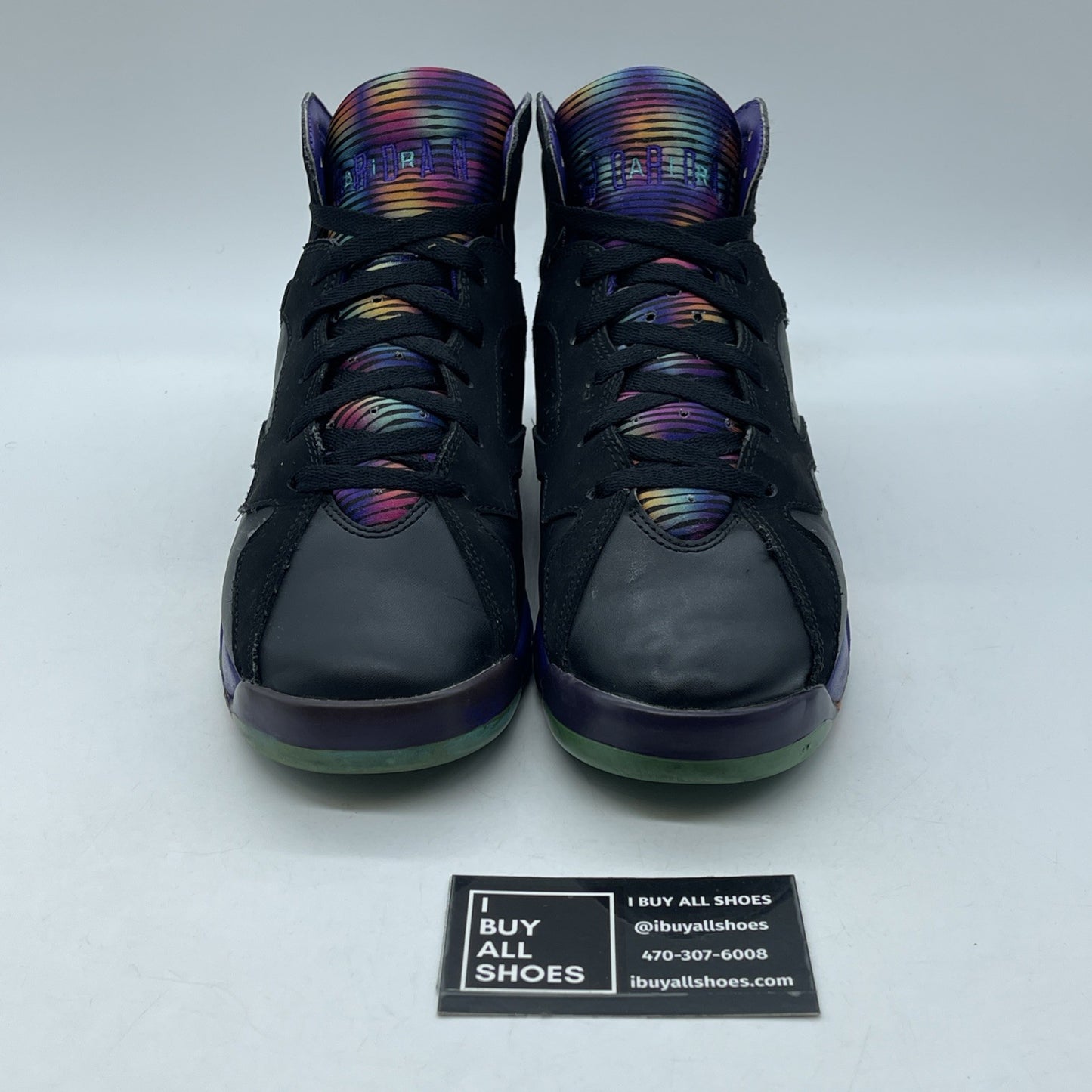 Size 8.5Y (GS) - Jordan 7 Retro Mid Lola Bunny Black Suede Leather (705417-029)