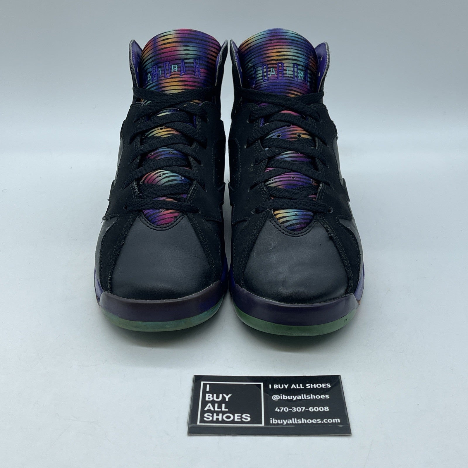 Size 8.5Y (GS) - Jordan 7 Retro Mid Lola Bunny Black Suede Leather (705417-029)
