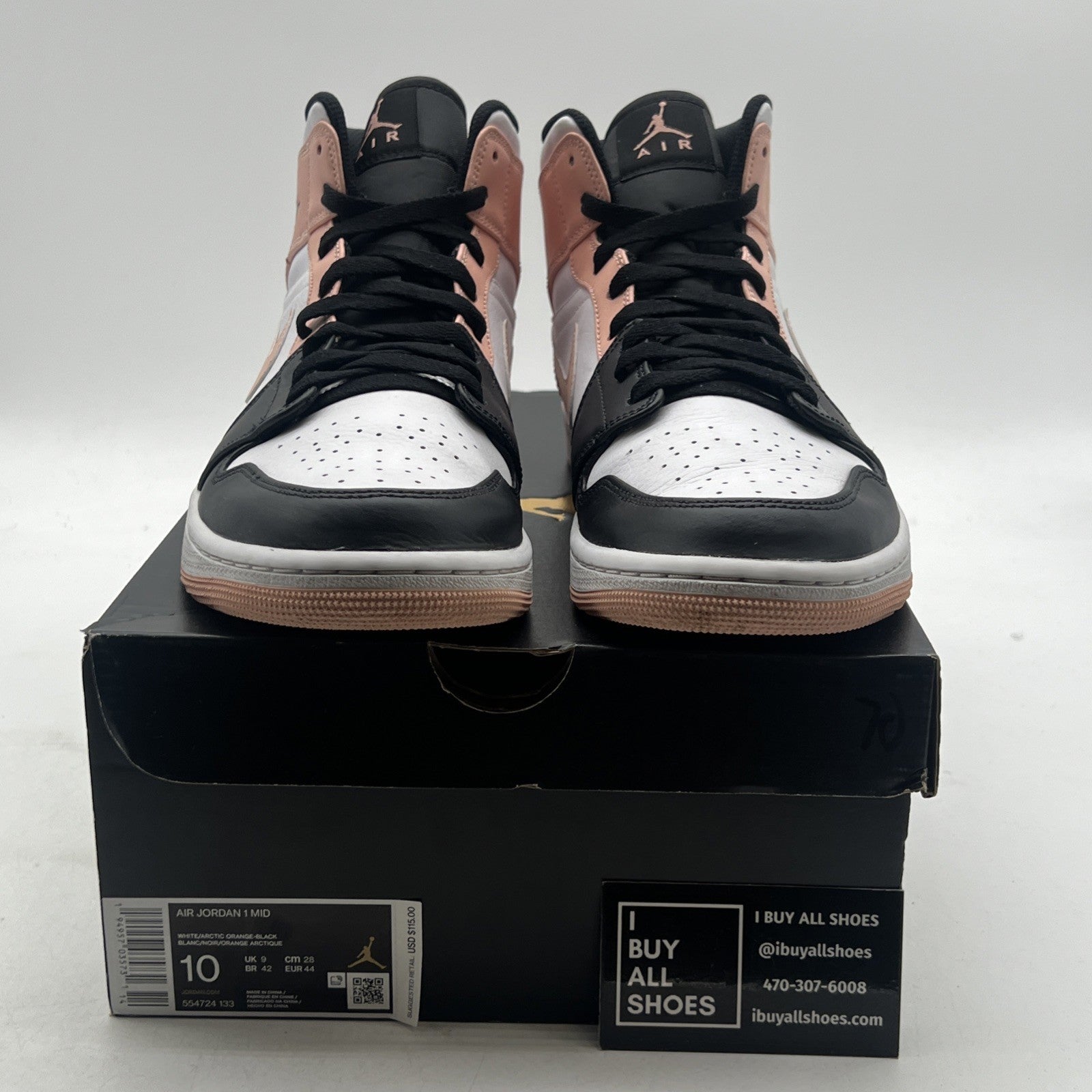 Size 10 - Air Jordan 1 Mid Crimson Tint (554724-133)