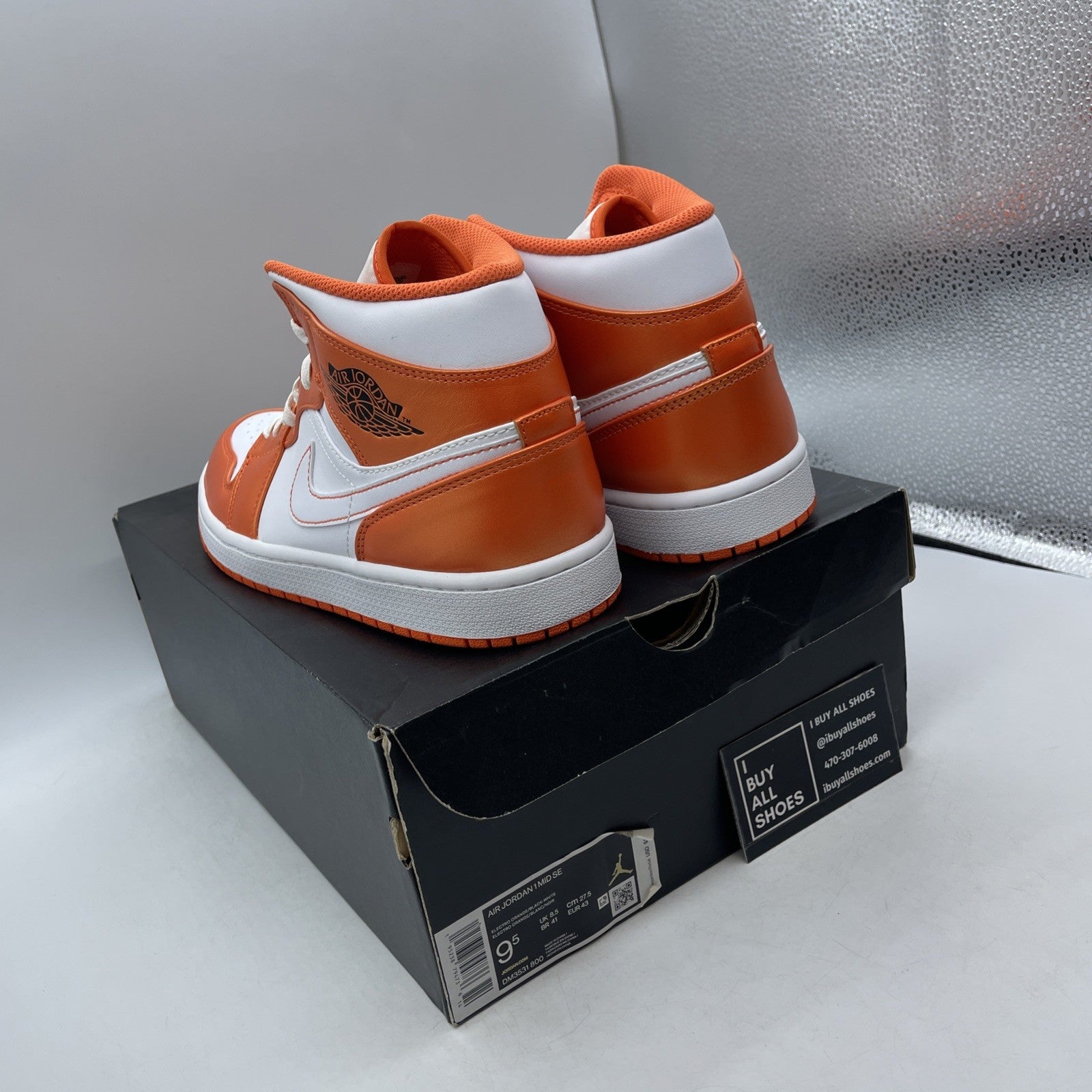 Size 9.5 - Air Jordan 1 SE Mid Electro Orange (DM3531-800)
