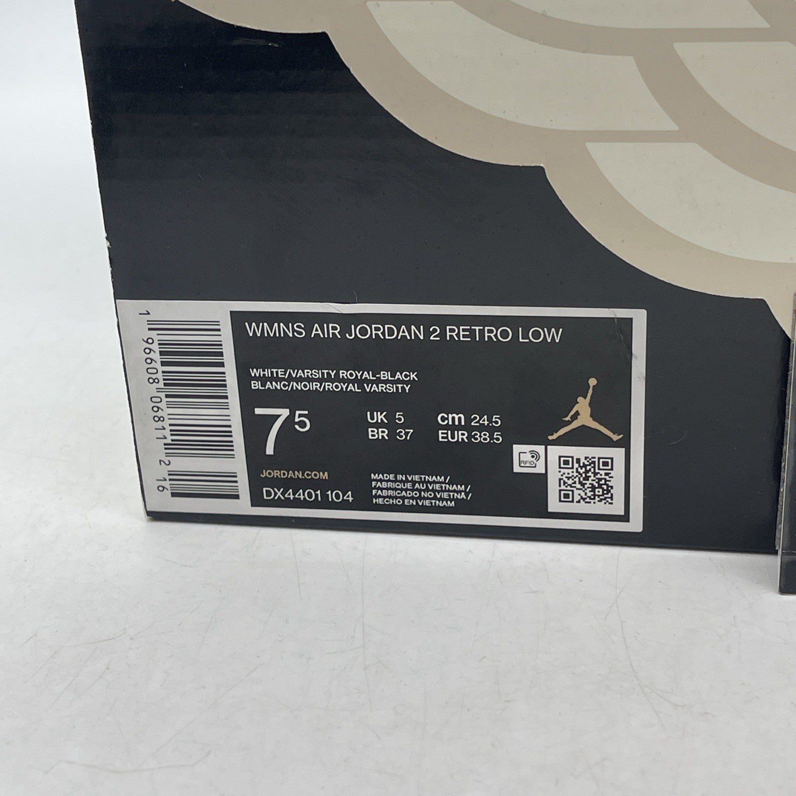 Size 7.5W - Air Jordan 2 Retro Low Varsity Royal (DX4401-104)