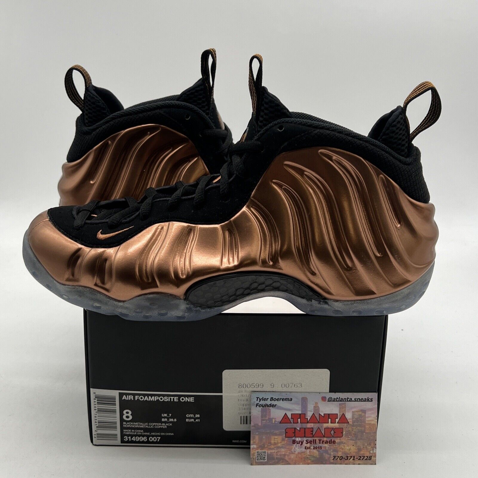 Size 8 - Nike Air Foamposite One 2017 Copper (314996-007)