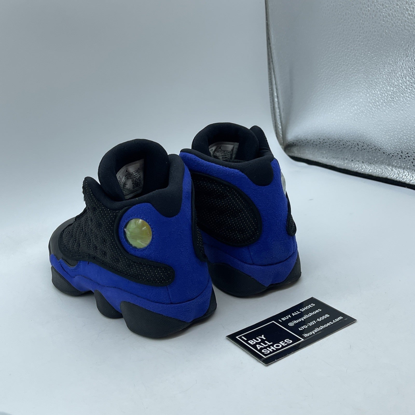 Size 3.5Y (GS) - Jordan 13 Retro Mid Hyper Royal Blue Black Suede (884129-040)